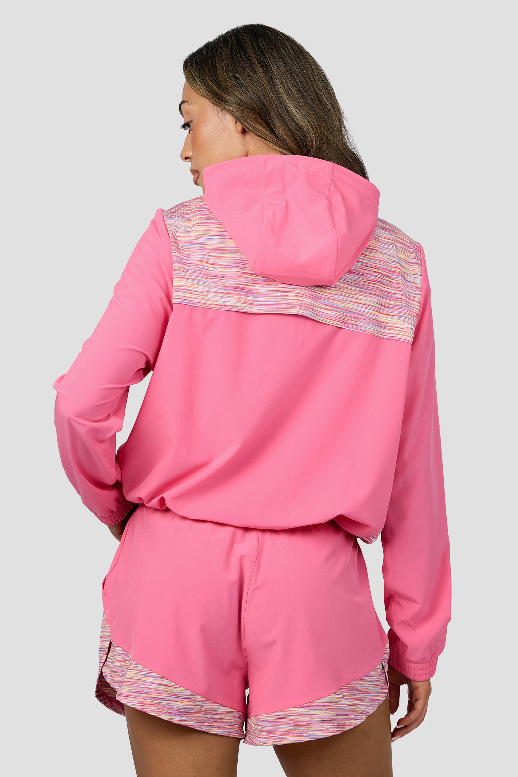 Women's Trail Windbreaker - Pink/Yellow/Lilac/White