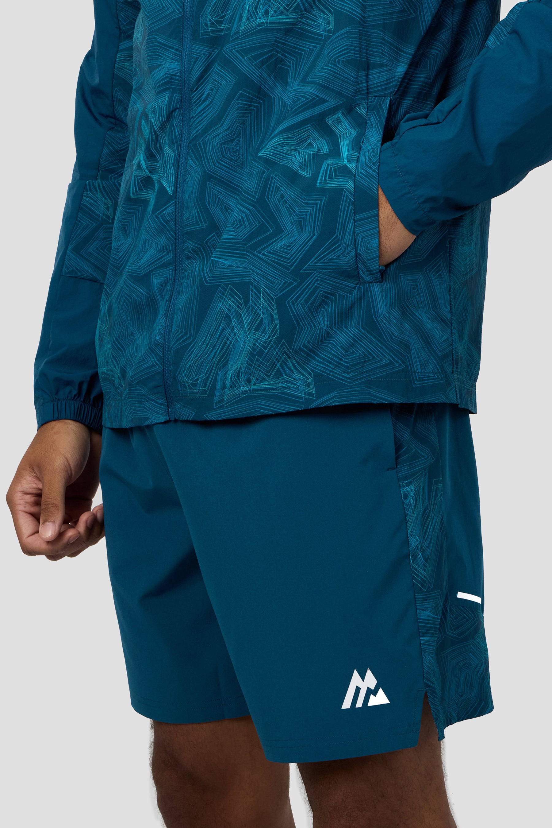 Geo M Print Windbreaker - Abyssal
