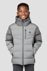 Boys Descent Down Jacket - Cement Grey/Platinum Grey