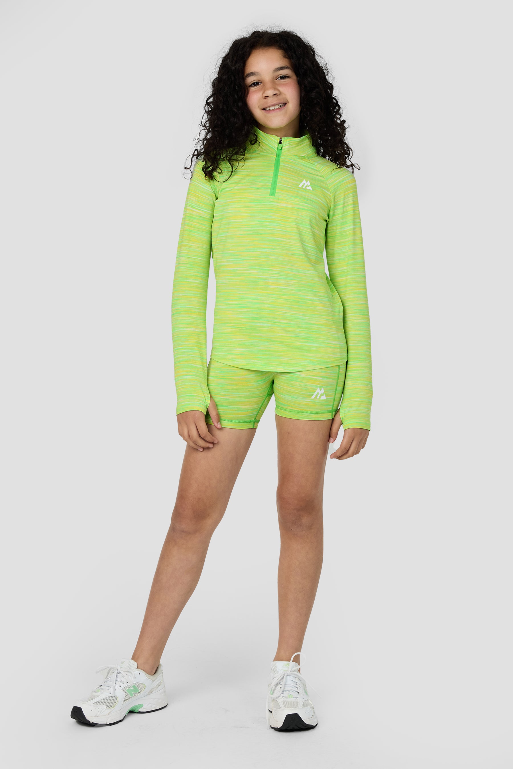 Girls Trail Icon Cycling Short - Green Multi