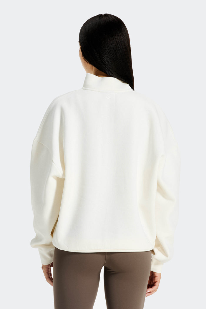 Track Graphic 1/4 Zip - Vanilla