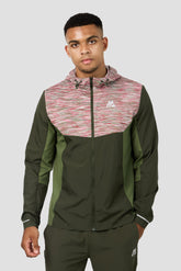Trail Windbreaker - Khaki/Pink/Red