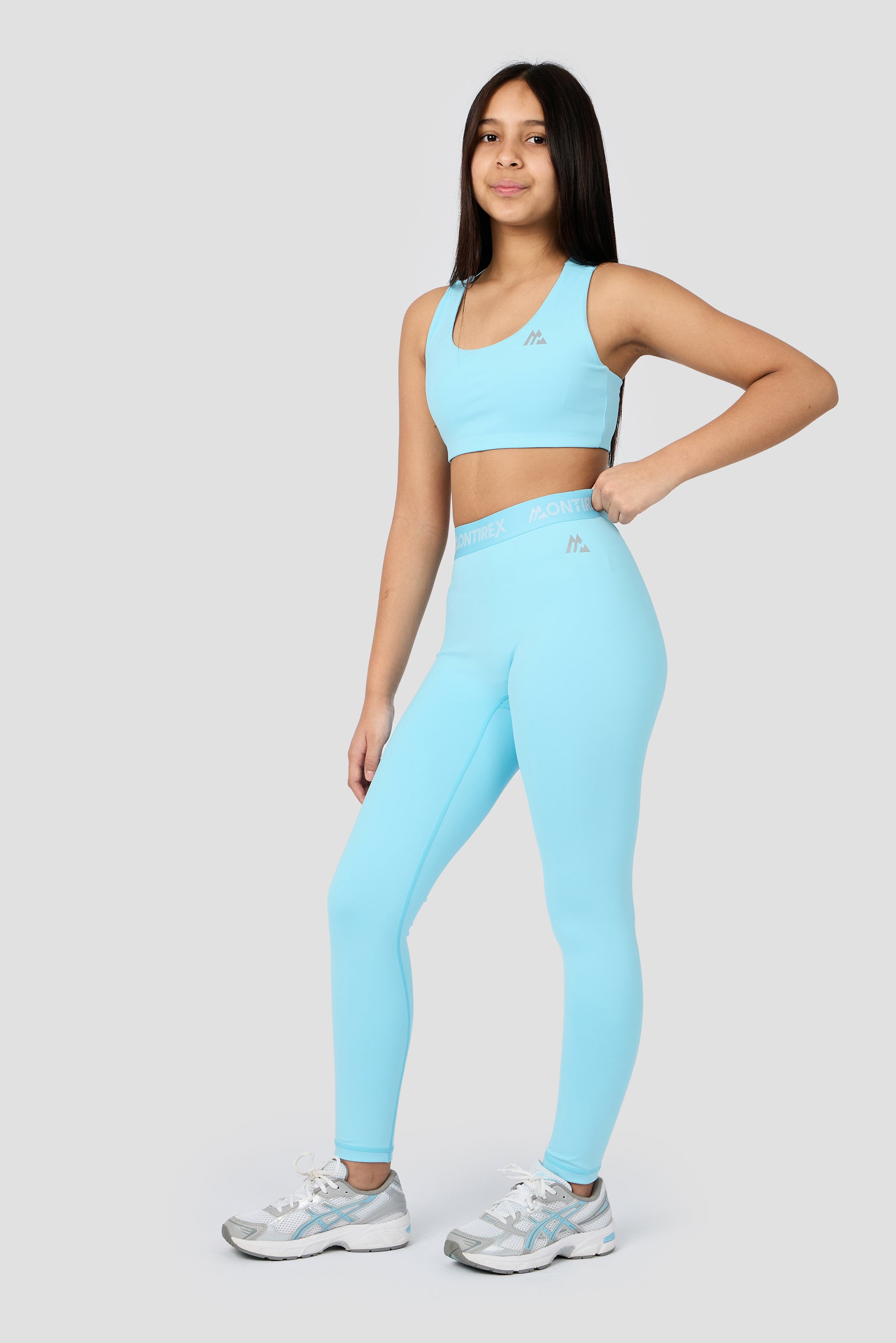 Girls Icon Full Length Legging - Seashell Blue