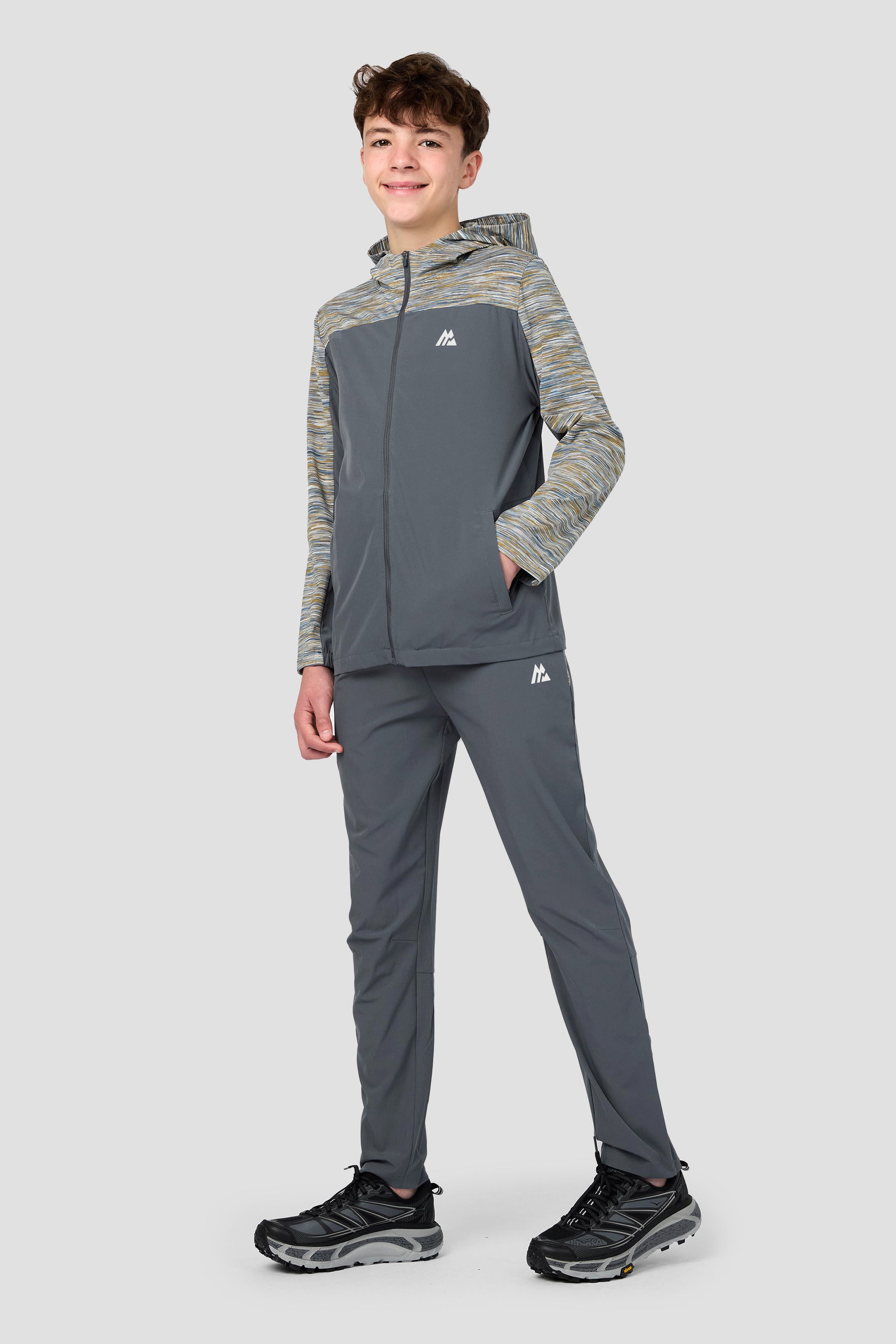 Boys Trail Woven Pant - Grey/Blue/Orange