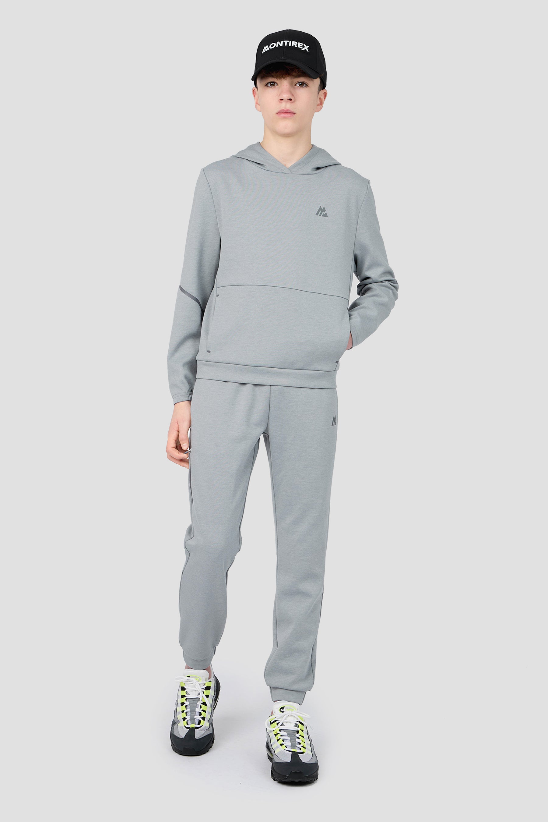 Boys Zenith Hood - Platinum Grey Marl