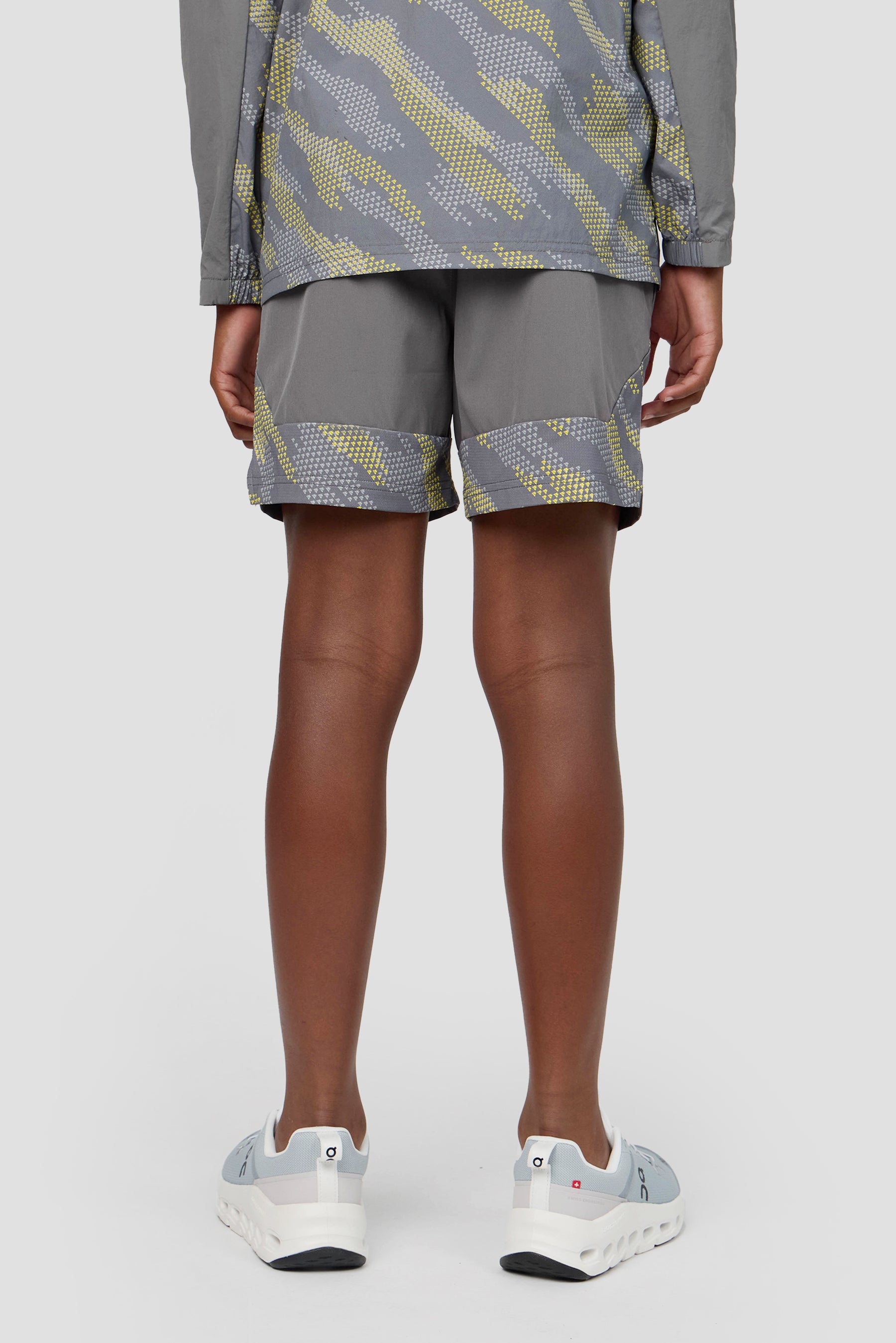 Boys Thera Short - Cement Grey/Platinum Grey/OG Neon