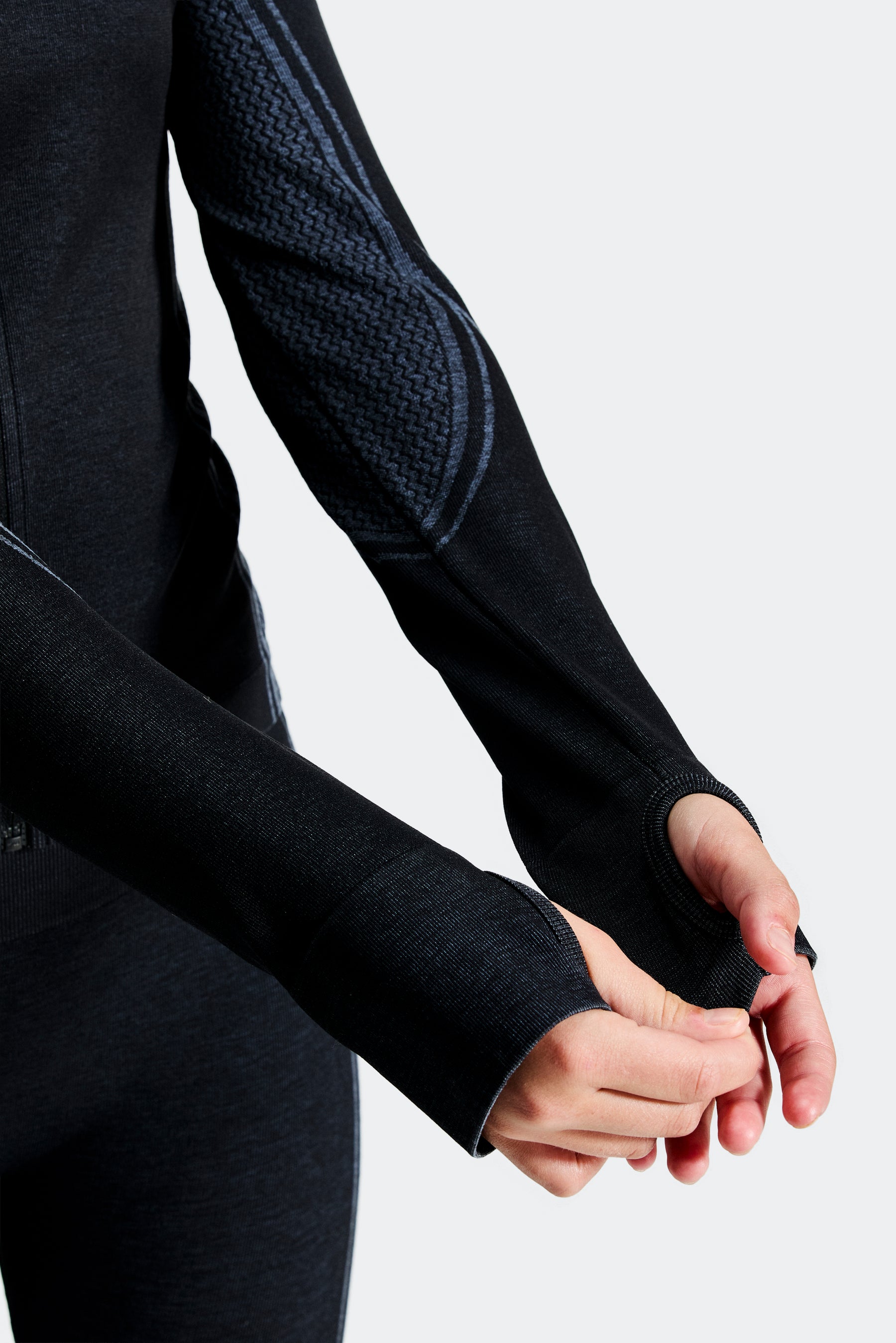 Girls Harmony Full Zip - Black/Cadet Grey
