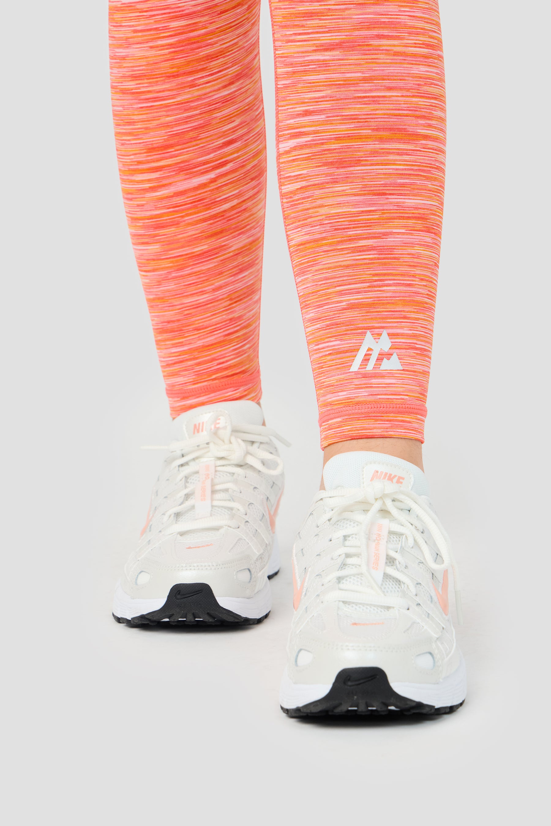 Girls Trail Icon Leggings - Orange/Pink