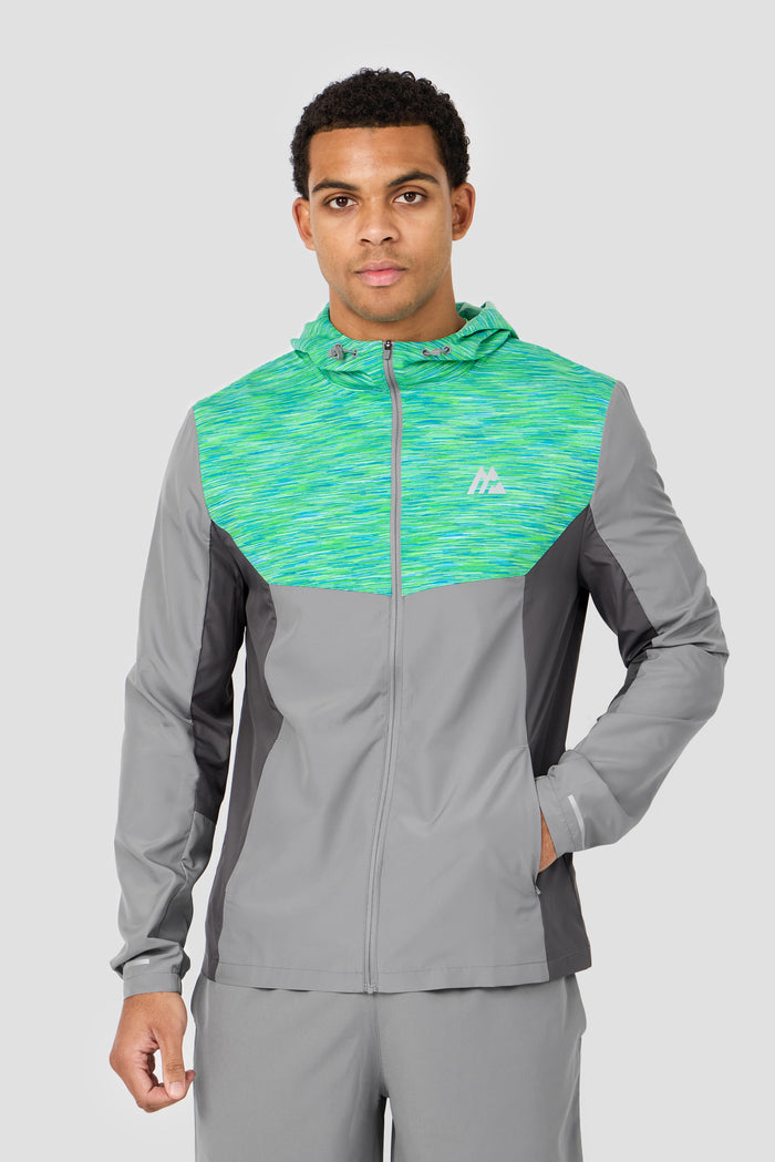 Trail Windbreaker - Grey/Blue/Green Multi