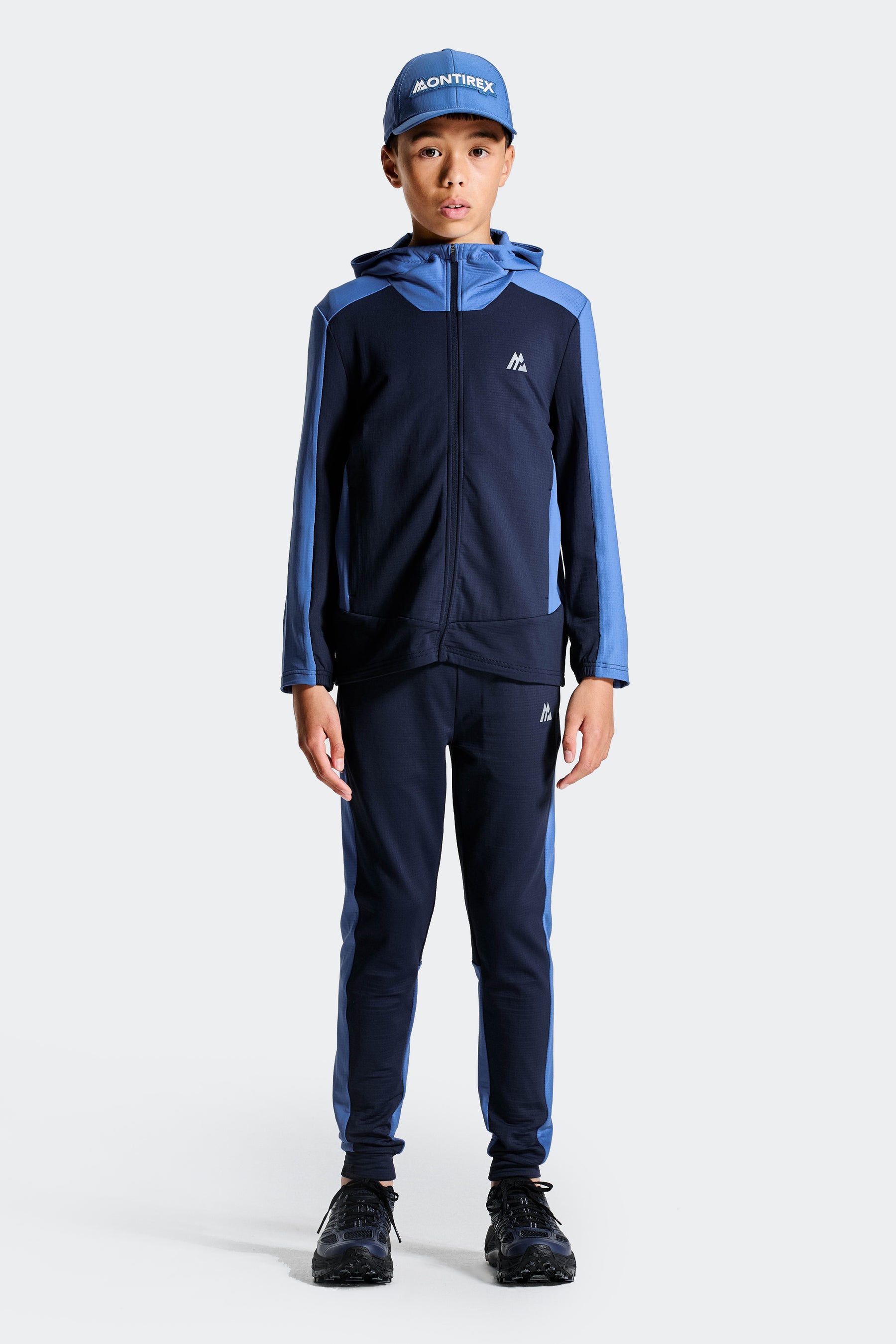Boys Carbon Hood - Midnight Blue/Charcoal Blue