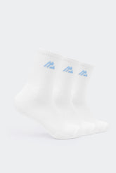 Women's Multi Crew Sock 3 Pack - White/Blissful Blue