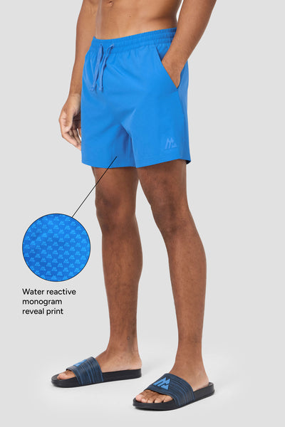 Monogram Swim Short Celestial Blue | Montirex Sportswear Gymwear