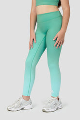 Girls Glow Legging - Mineral Green/Arctic Blue