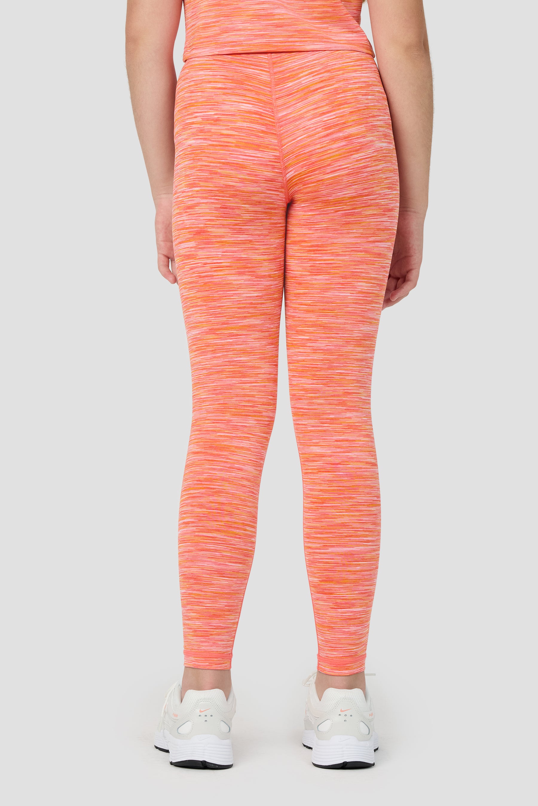 Girls Trail Icon Leggings - Orange/Pink
