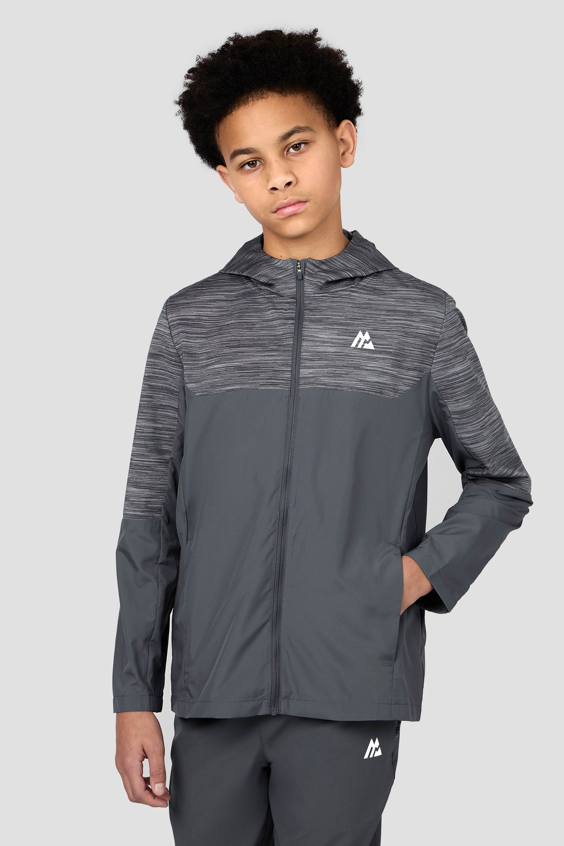 Boys Trail 2.0 Windbreaker - Slate Grey Multi