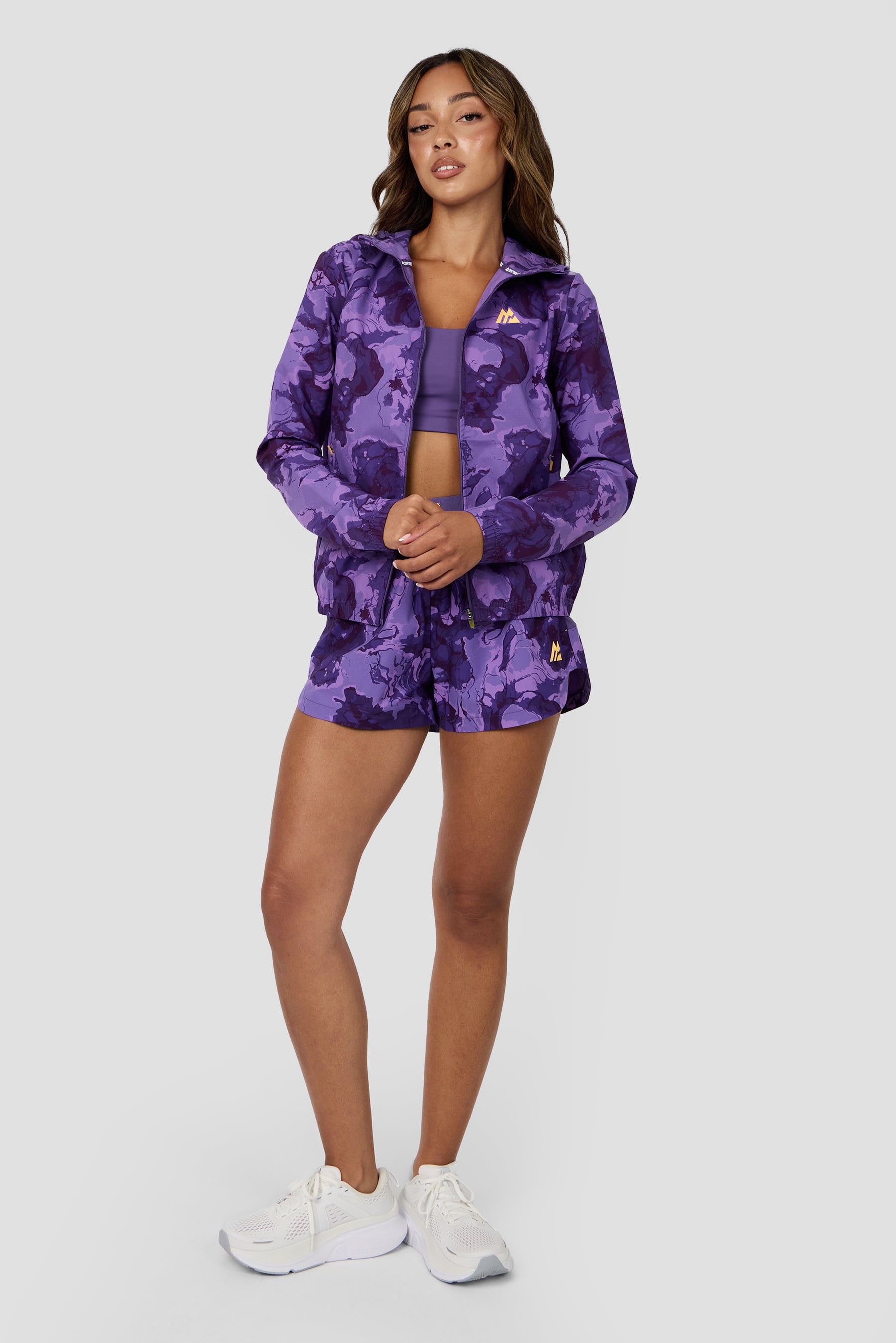Fusion Print Windbreaker - Palazzo/Idaho Bue