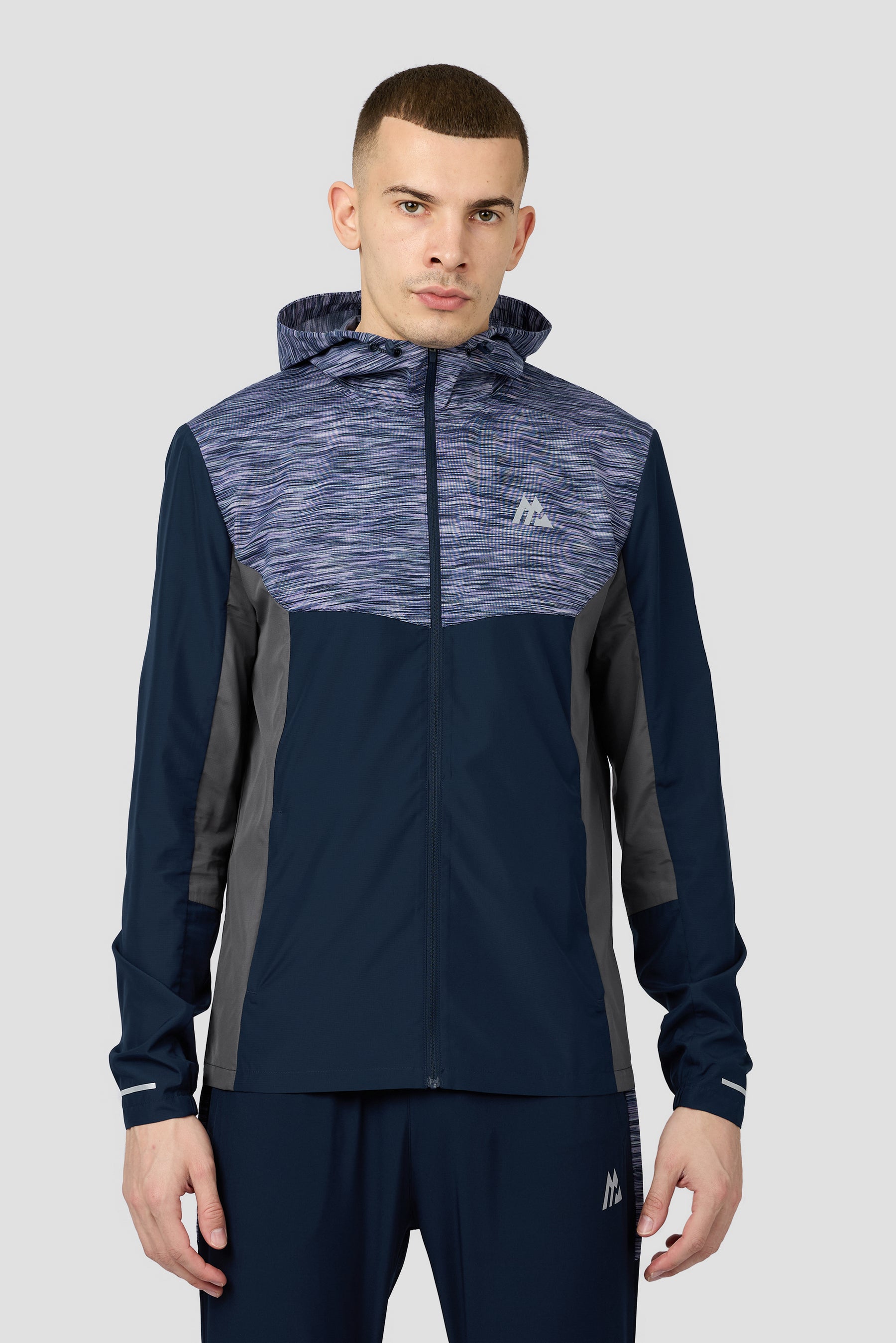 Trail Windbreaker - Navy/Grey/Purple Multi