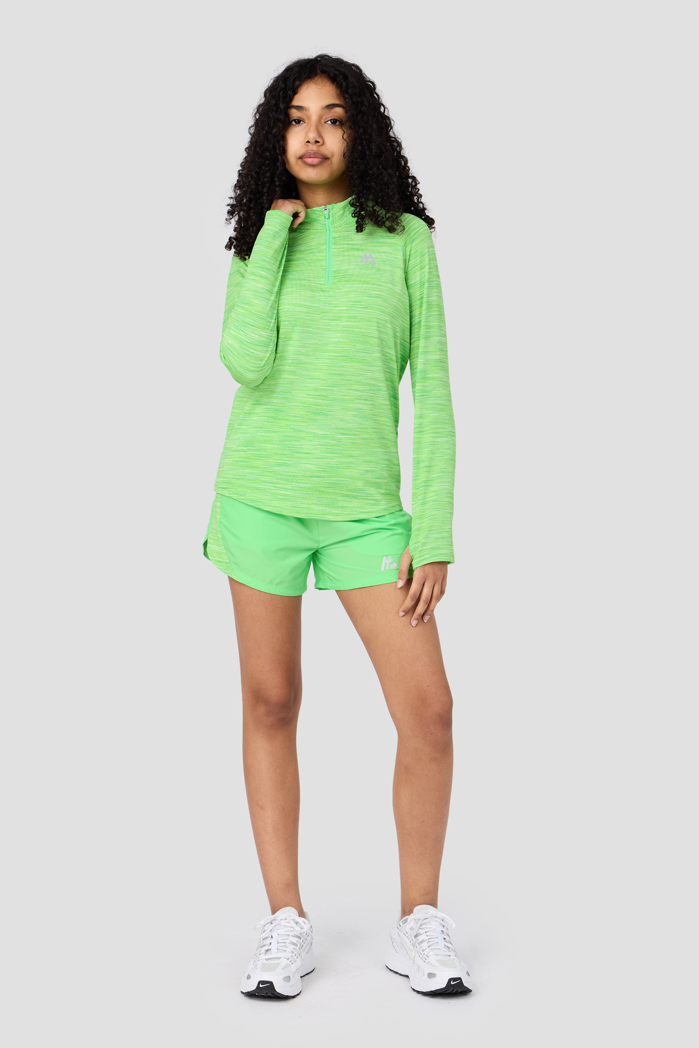 Girls Trail 1/4 Zip by Montirex | Apple Green Sportswear Top