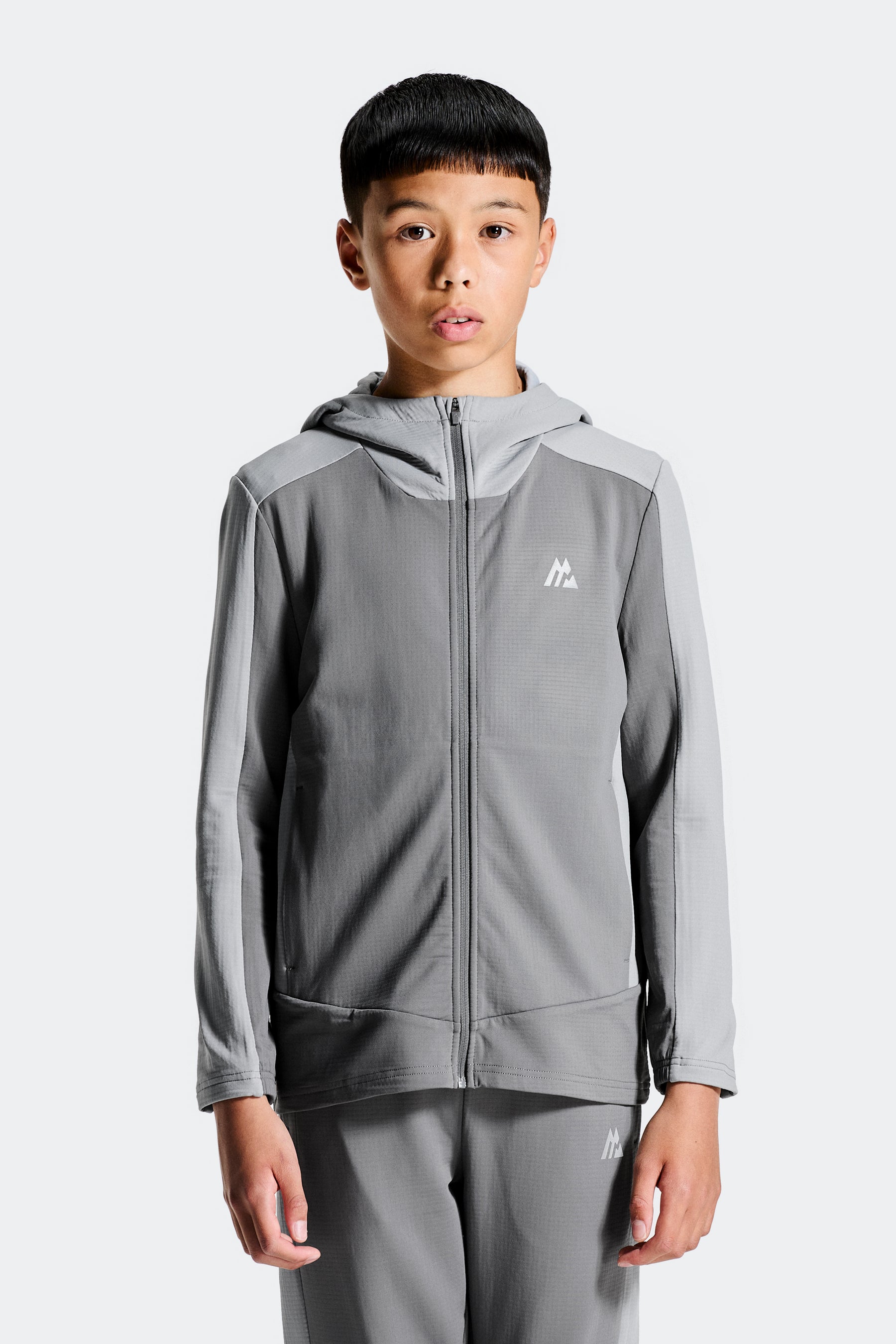 Boys Carbon Hood - Cement Grey/Platinum Grey