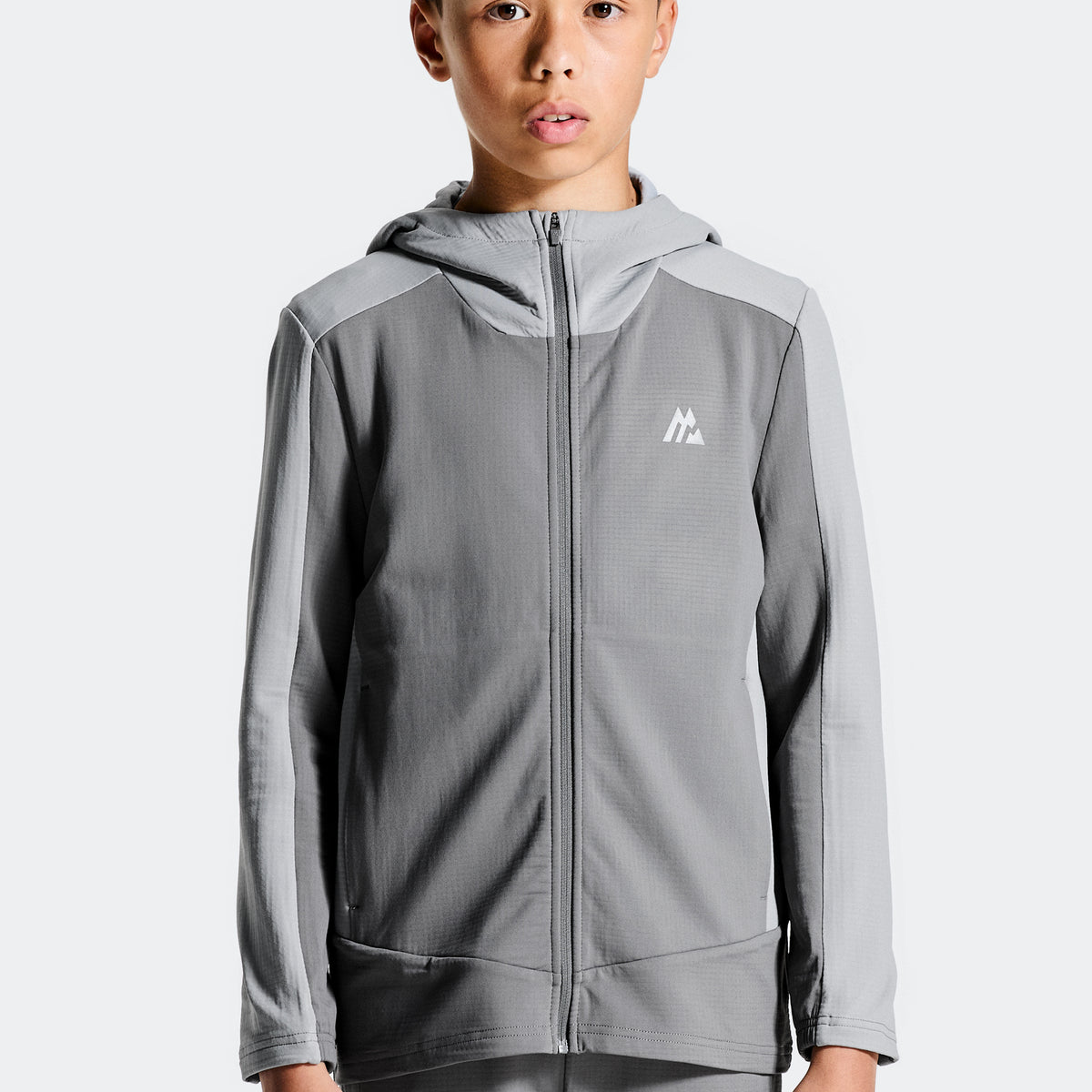 Boys Carbon Hood by Montirex | Sportswear Gymwear Hoodie Grey