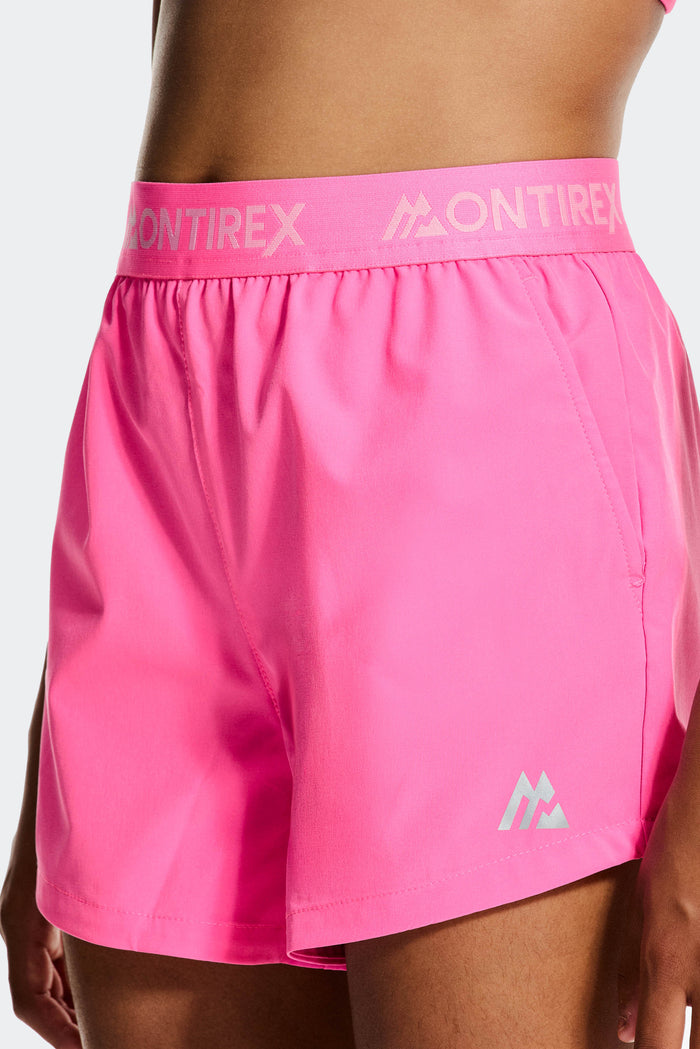 Girls Icon Woven Short - Fuchsia