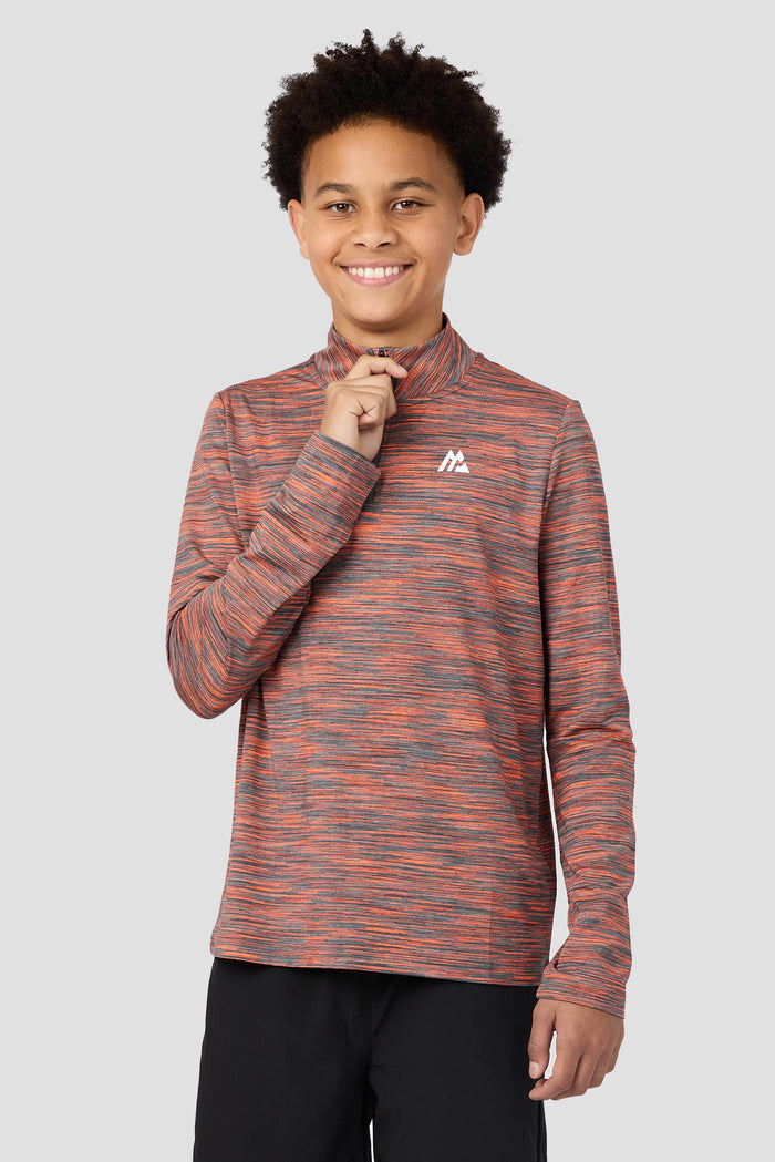 Boys Trail 2.0 1/4 Zip - Grey/Orange