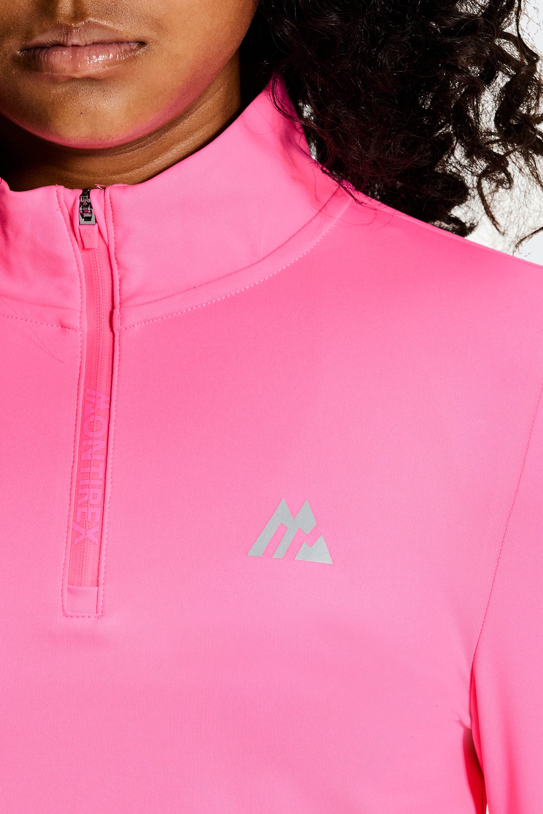 Girls Icon 1/4 Zip - Fuschia