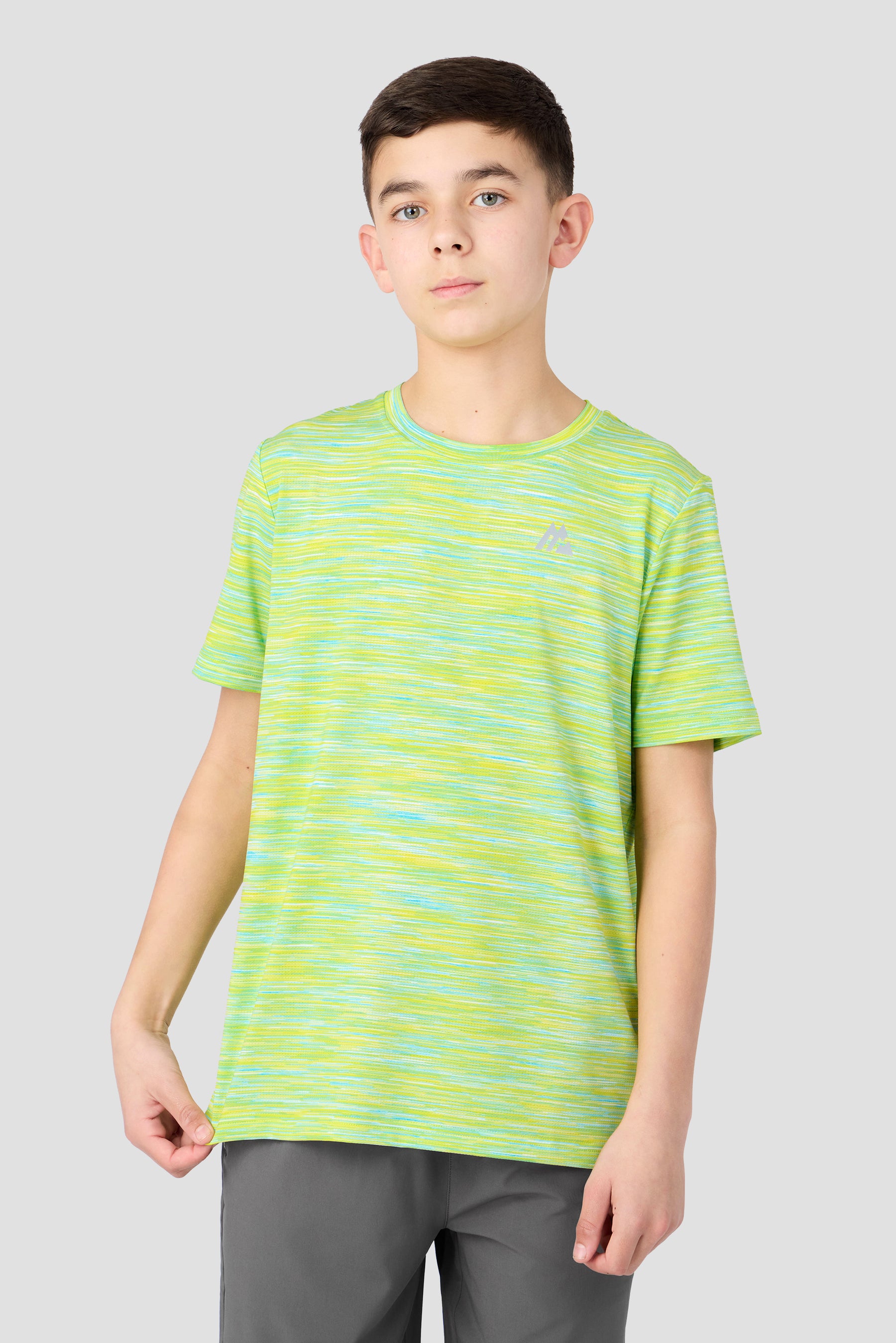 Boys Trail T-Shirt  - Yellow/Blue/White