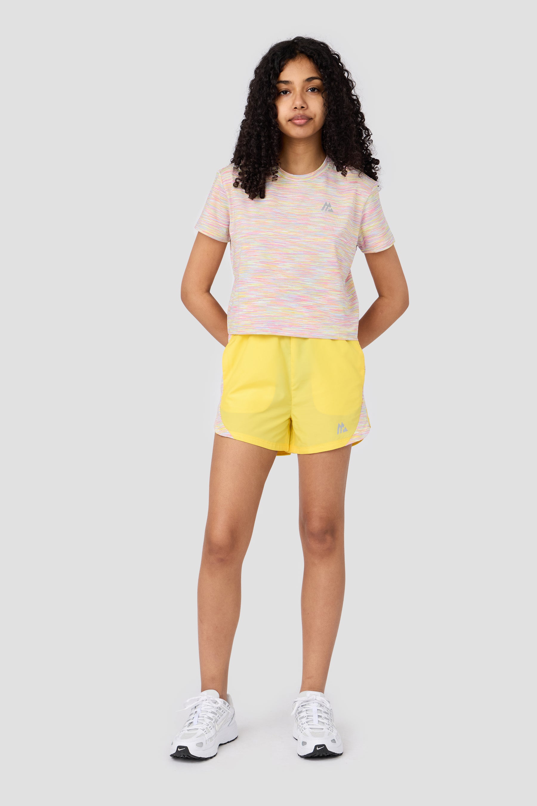 Girls Trail Short - Yellow/Lilac/Pink