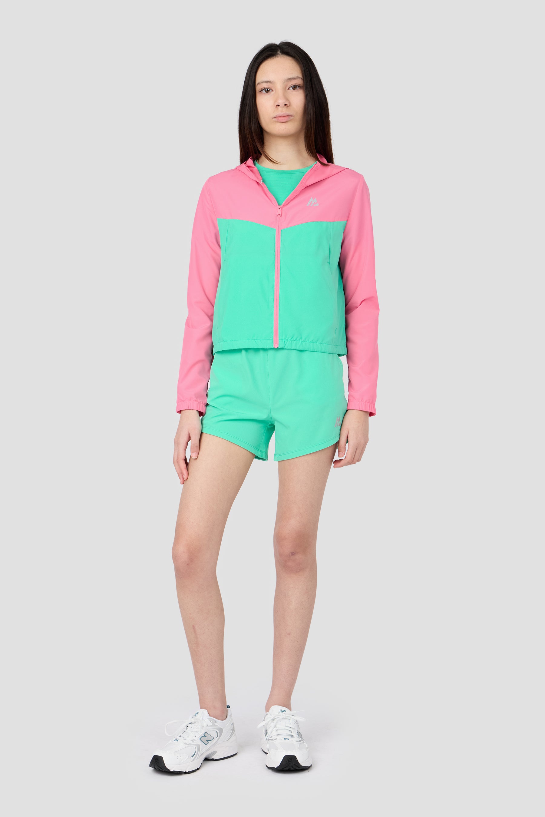 Girls Pace 2.0 Windbreaker - Tropical Lagoon/Pink Blossom
