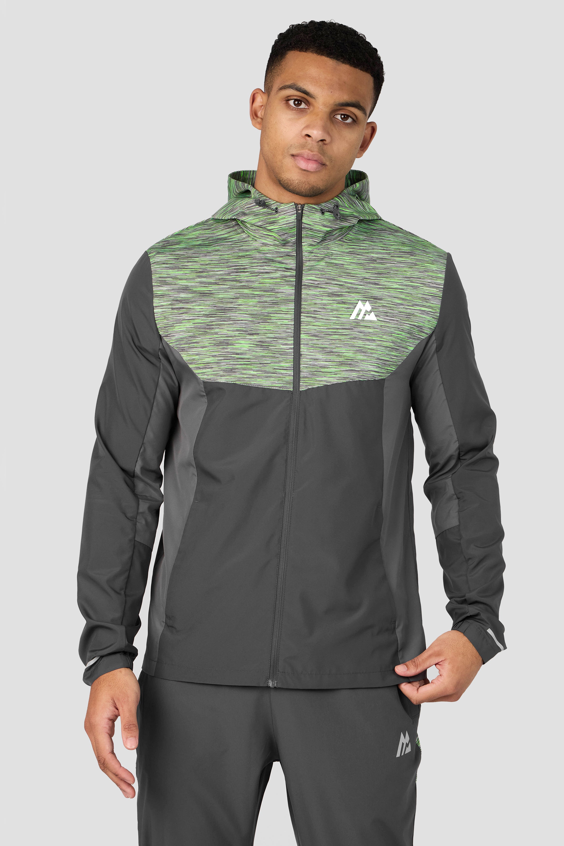 Montirex Trail 1/4 Zip Grey/Neon Green | Sportswear Gymwear