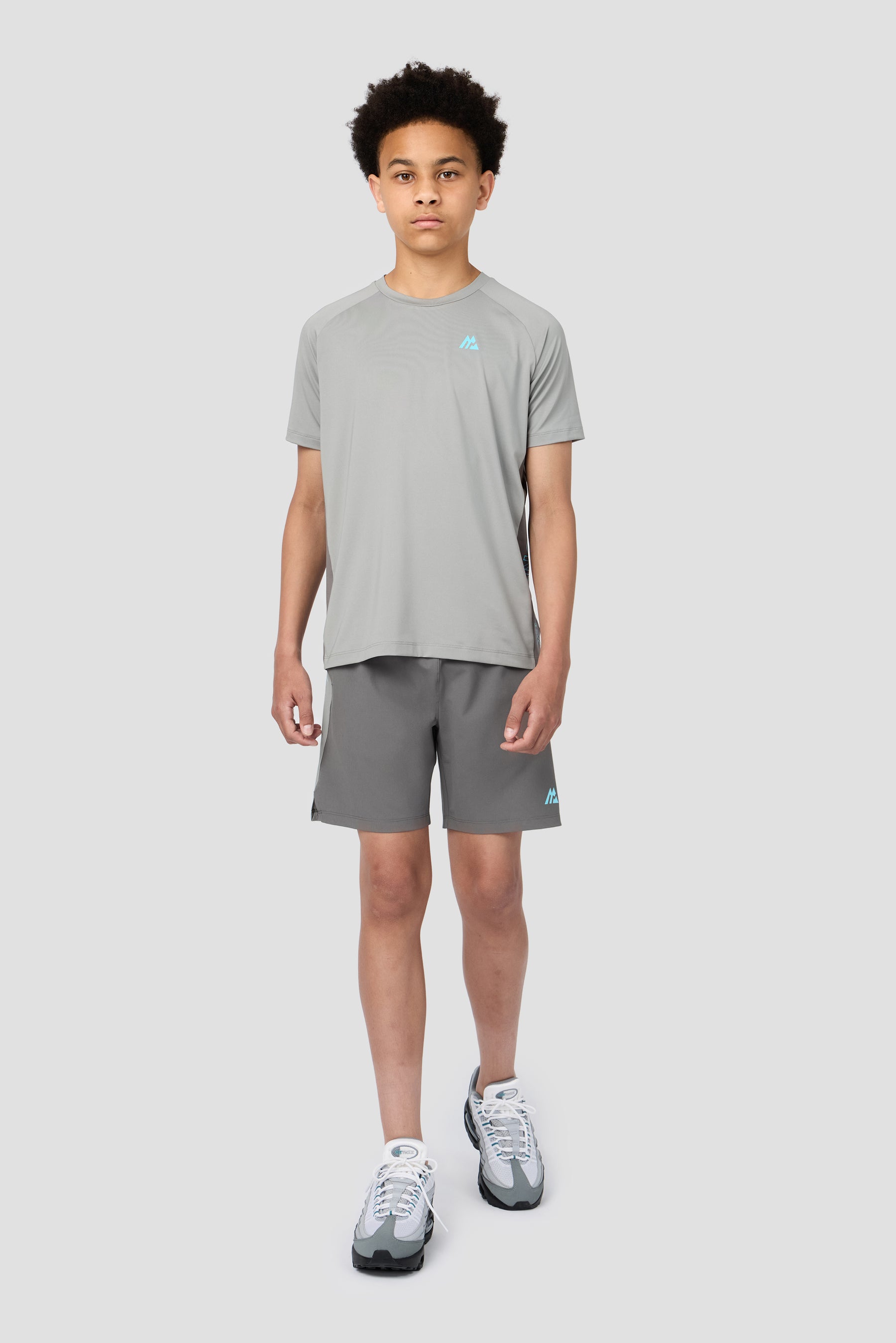 Boys Optic Short - Cement Grey/Platinum Grey/Neon Sky