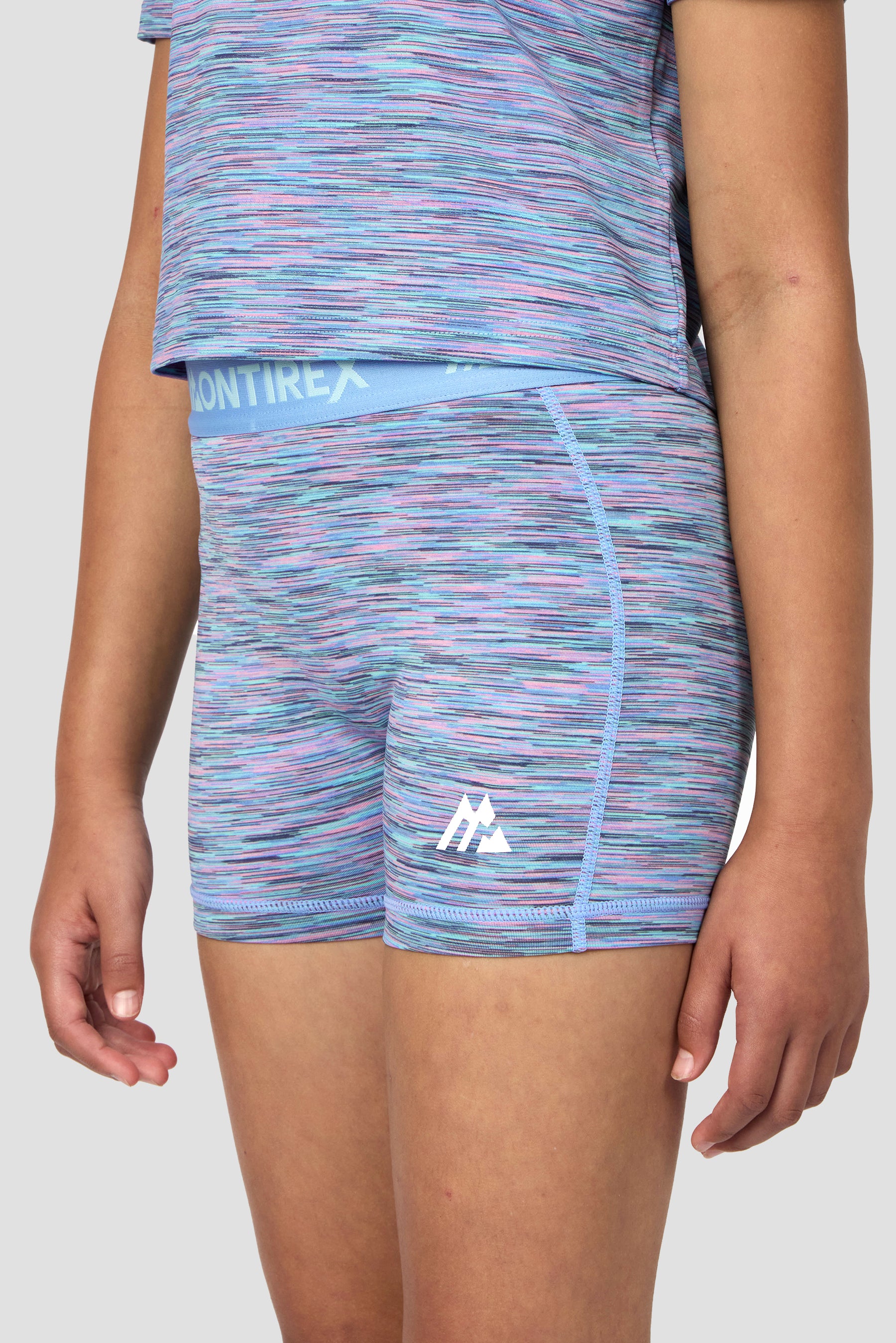 Girls Trail Icon Cycling Short - Blue/Lilac Multi