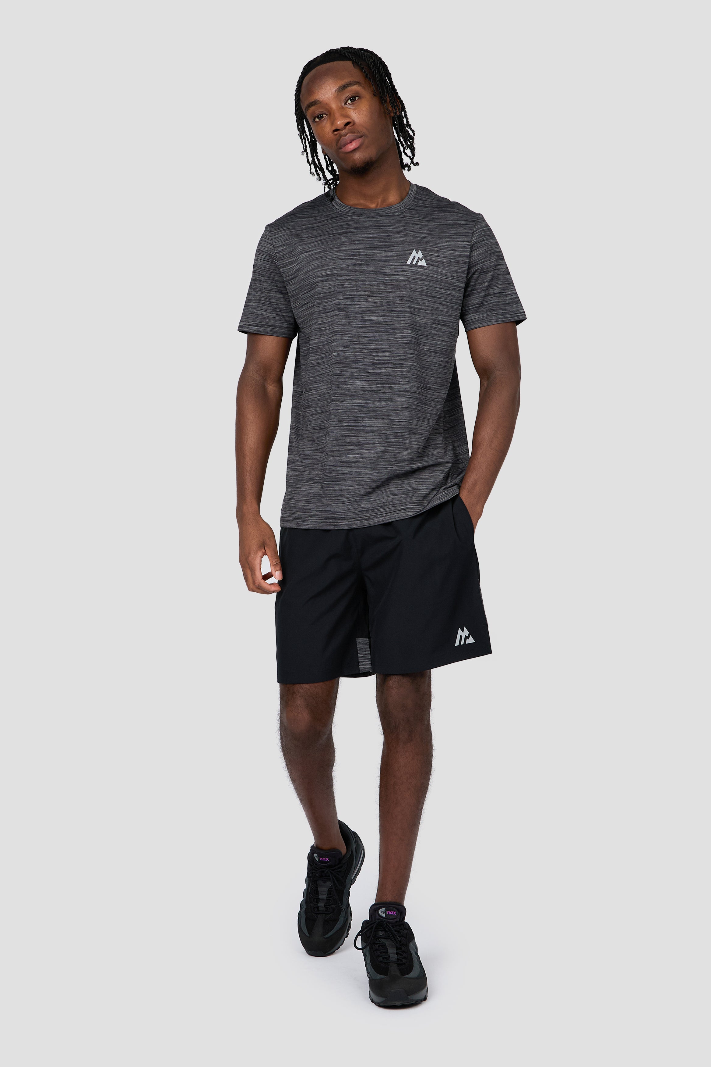 Montirex Trail Panel Short Black/Grey | Sportswear Gymwear