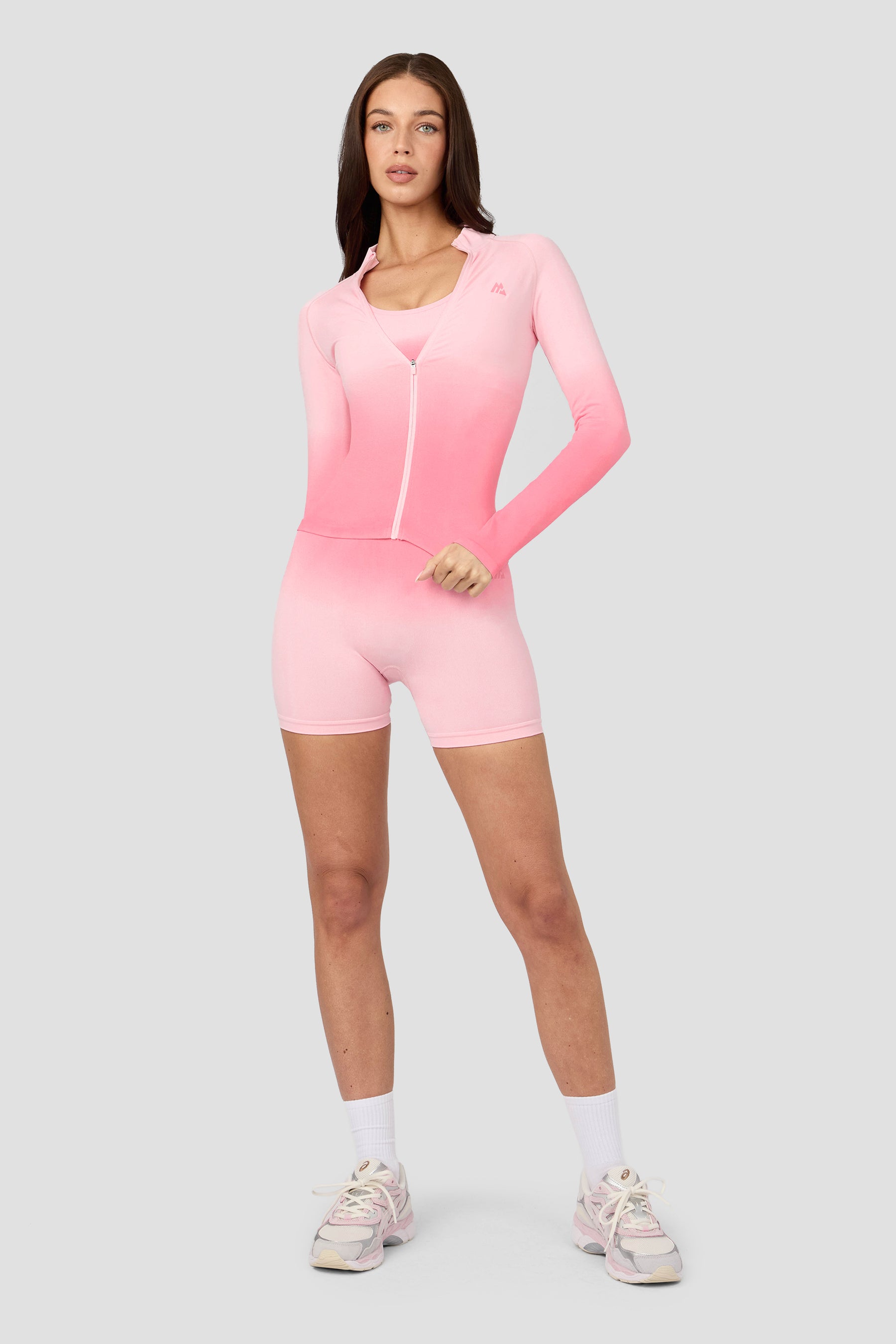 Arise Seamless Full Zip - Light Pink/Pink Lemonade