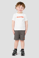 Infant Boys Explore T-Shirt/Short Set - White/Cement Grey