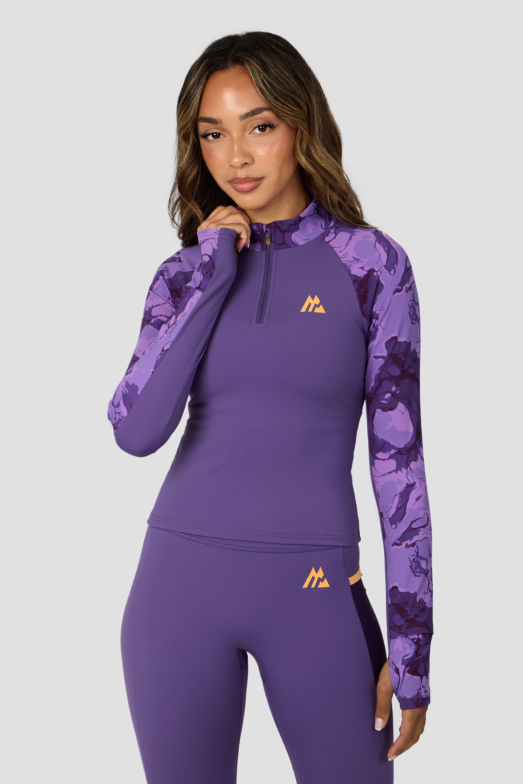 Fusion Print 1/4 Zip - Palazzo/Idaho Blue