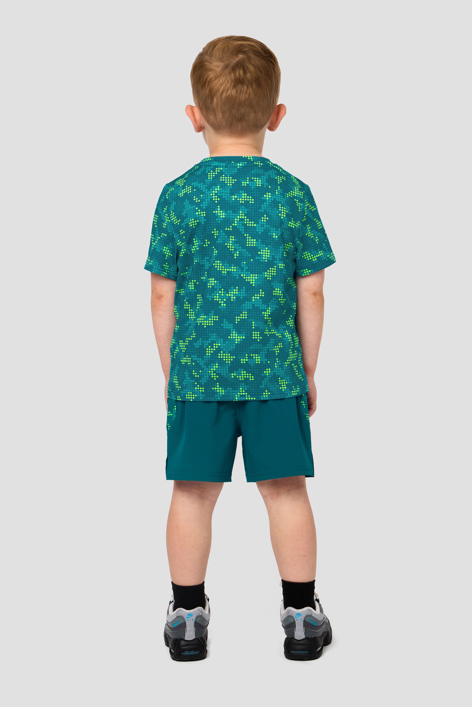 Descent Print T-Shirt/Short Set - Atlantic/Aisen/Peyto/Apple