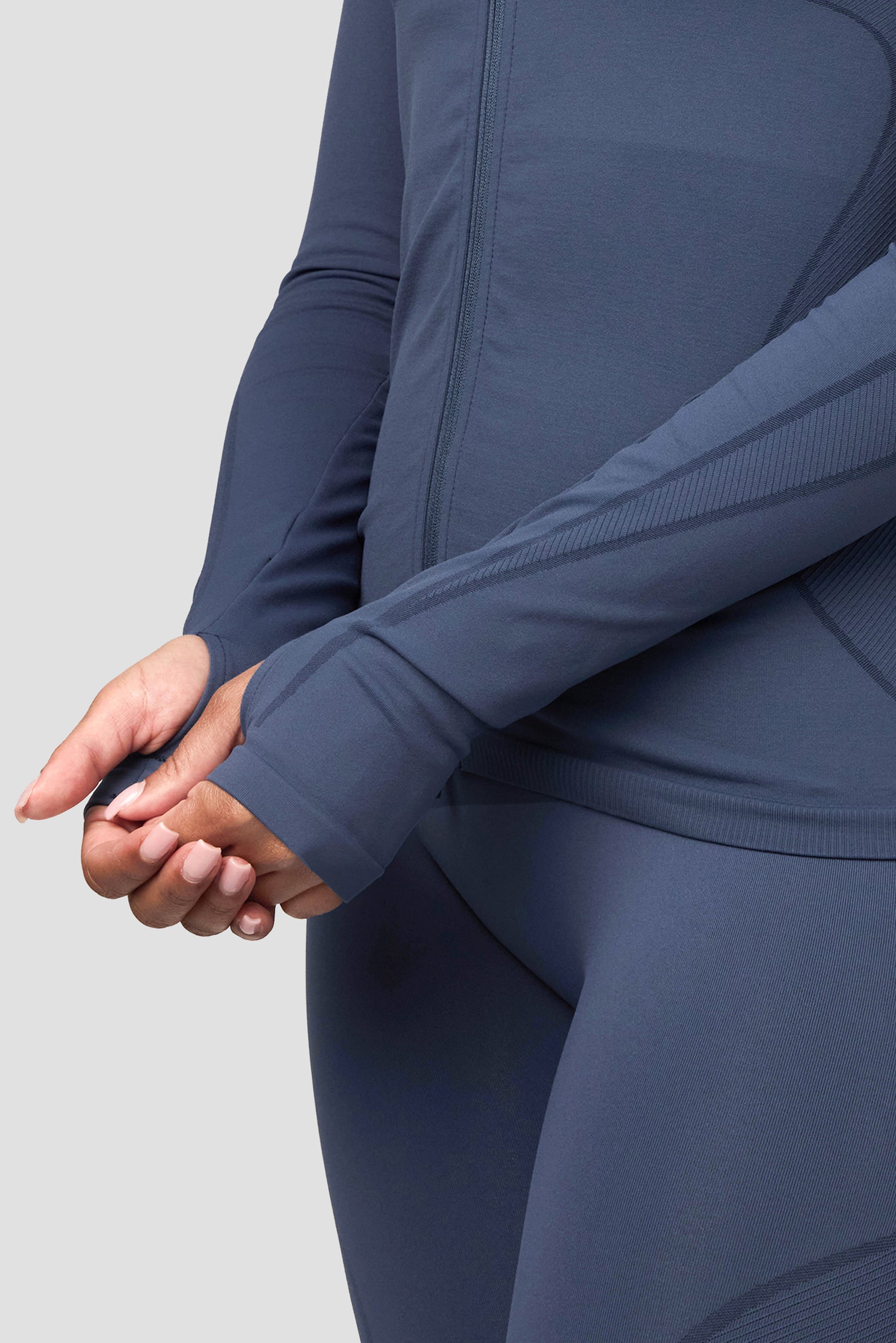 Evolve 2.0 Seamless Full Zip - Greyed Indigo