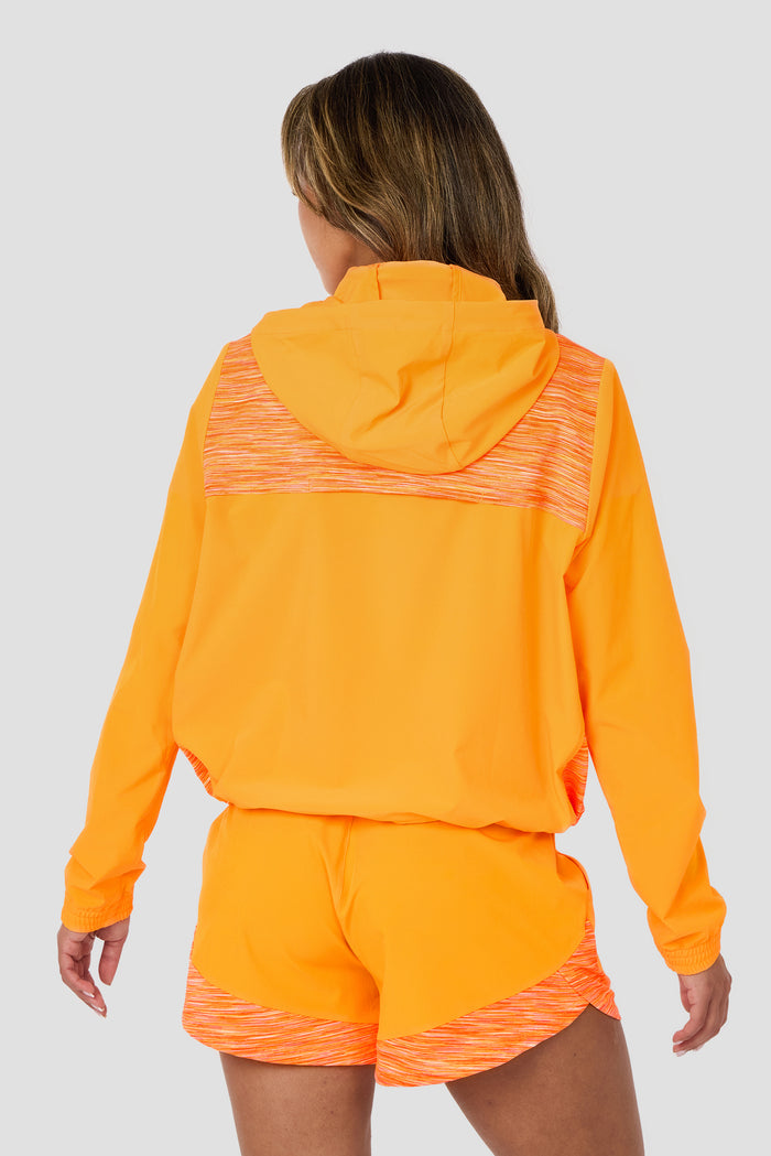 Women's Trail Windbreaker - Tangerine/White