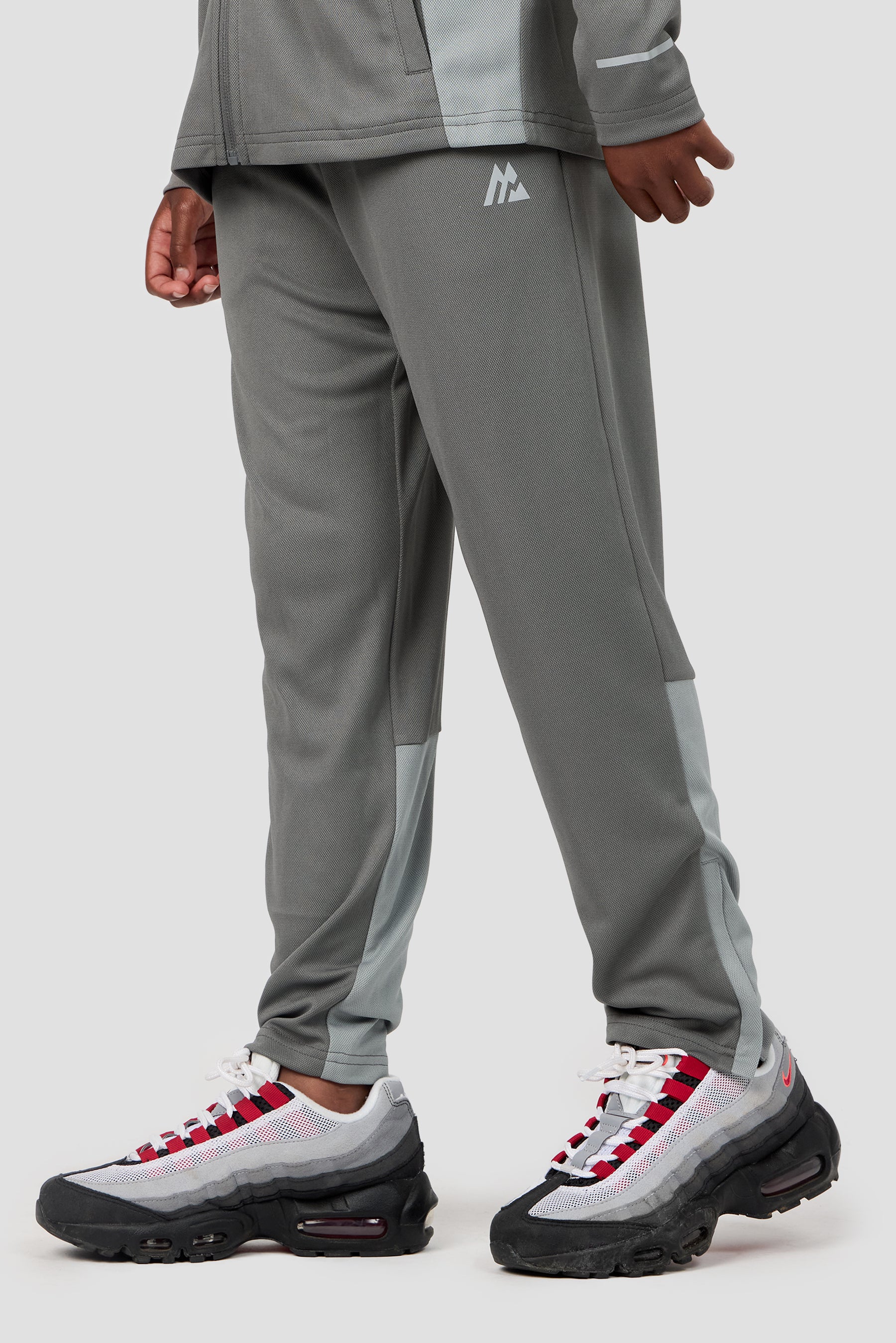 Boys Pace Tracksuit - Cement Grey/Platinum Grey