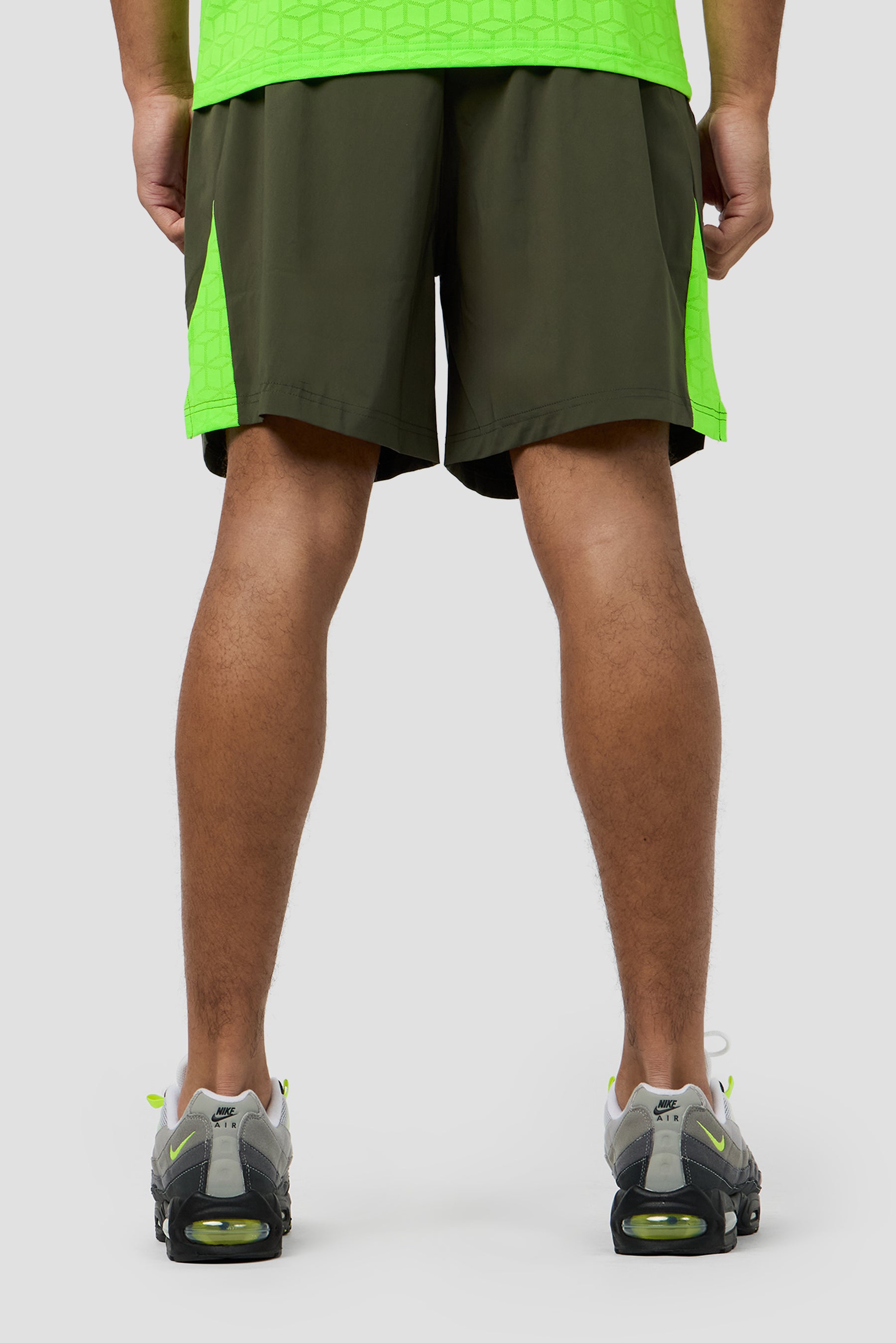 Cube Short - Elm/Neon Green