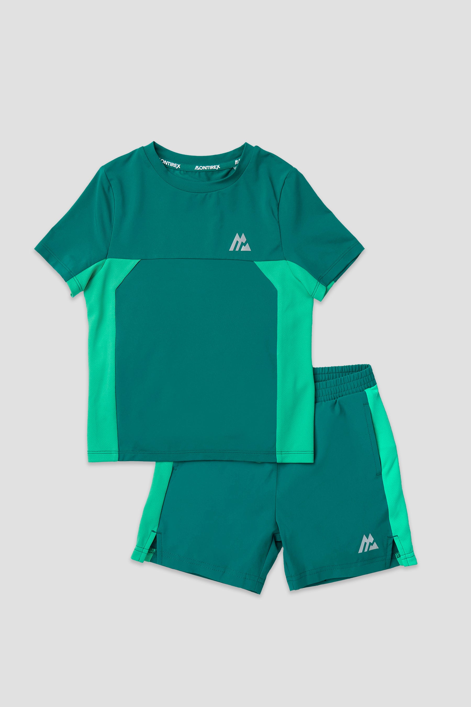 Infant Boys Peak 2.0 T-Shirt/Short Set - Lagoon Green/Mint Blue