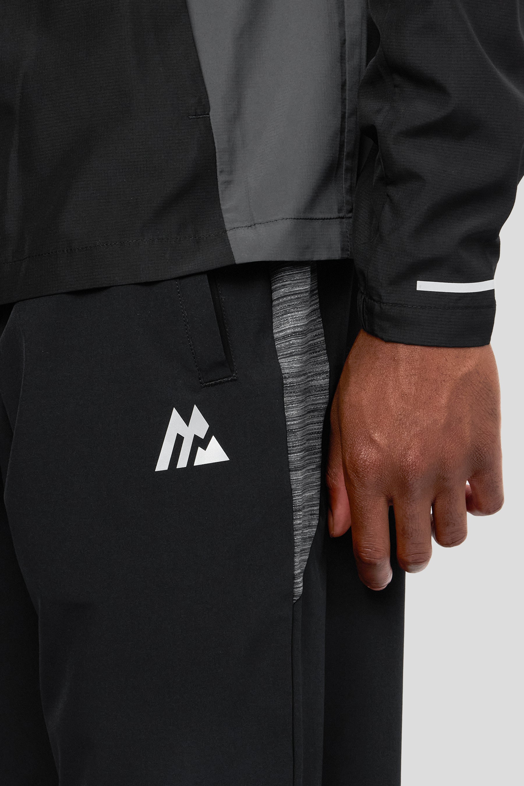 Trail Panel Running Pant - Black/Grey