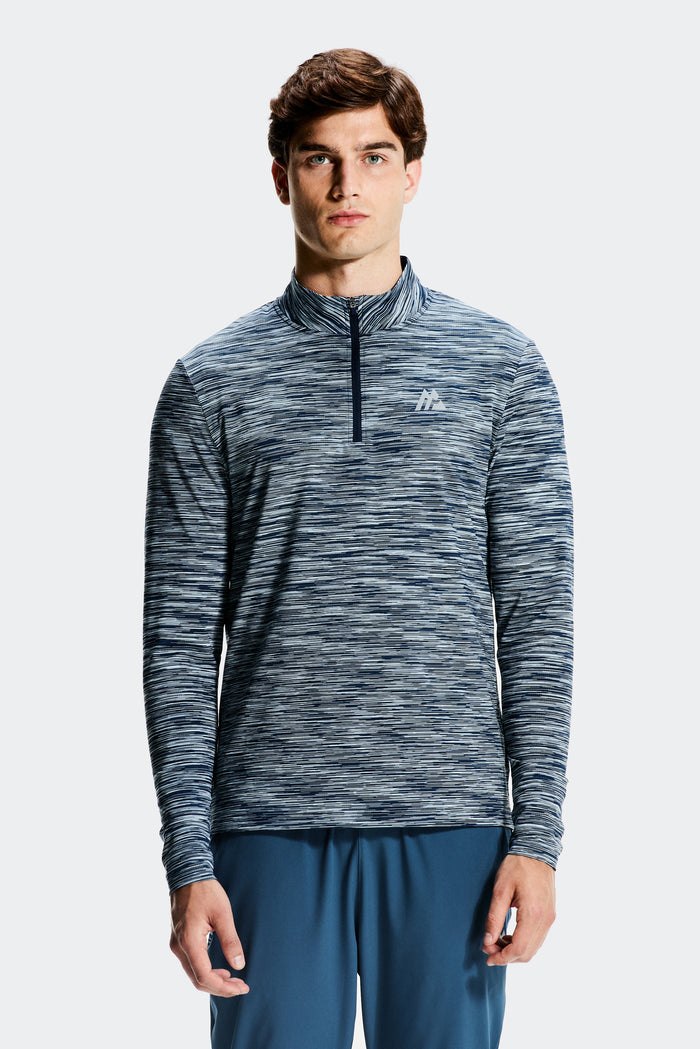 Trail 1/4 Zip - Naval/Midnight Blue/Summer Mist