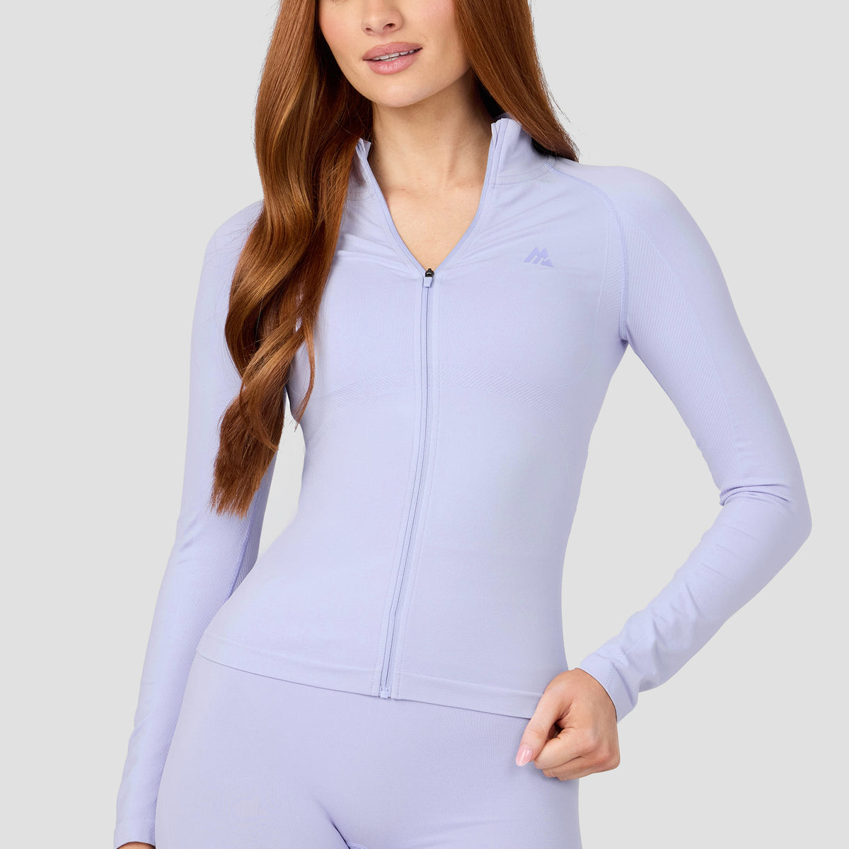 Muse Seamless Full Zip Lilac Sapphire | Montirex Gymwear & Sportswear