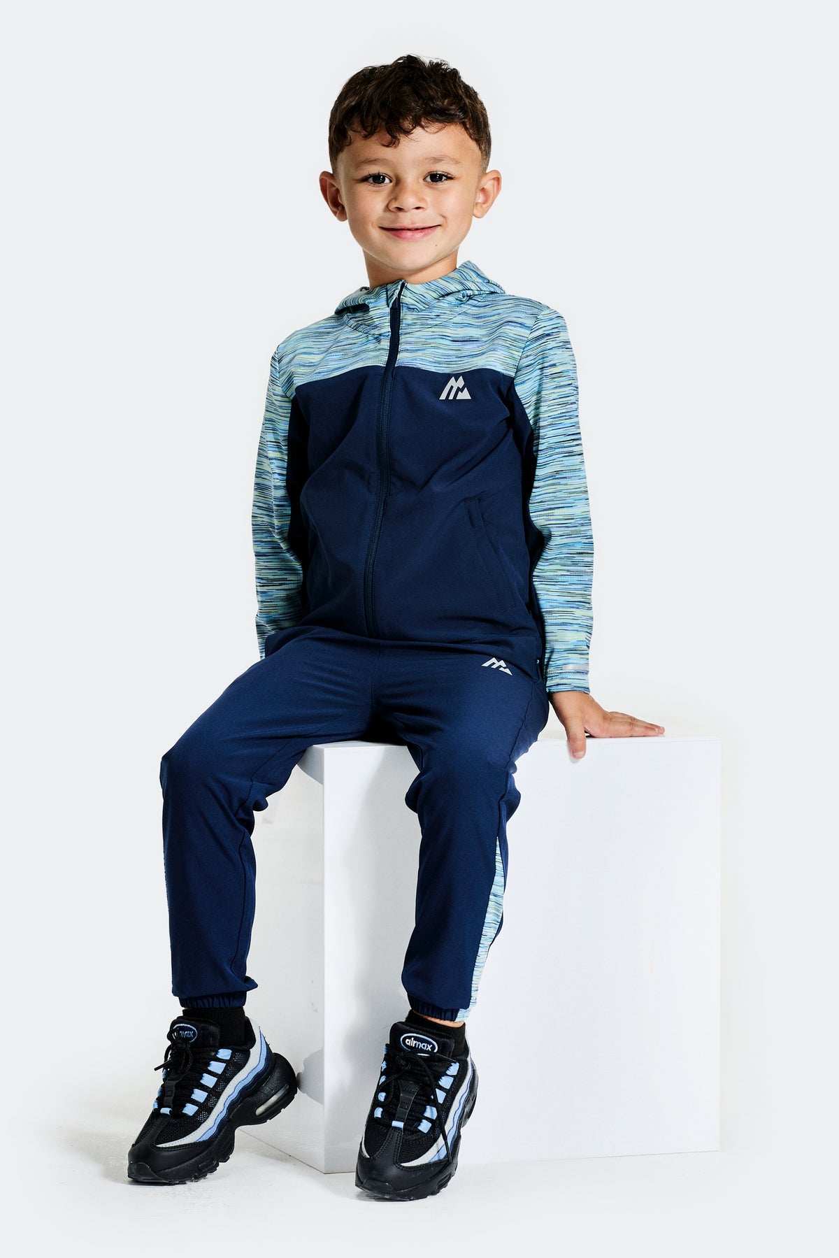 Infant Boys Trail Windbreaker/Pant Set - Navy/Blue/Citrus