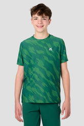 Boys Thera T-Shirt - Evergreen/Sherwood/Neon Green
