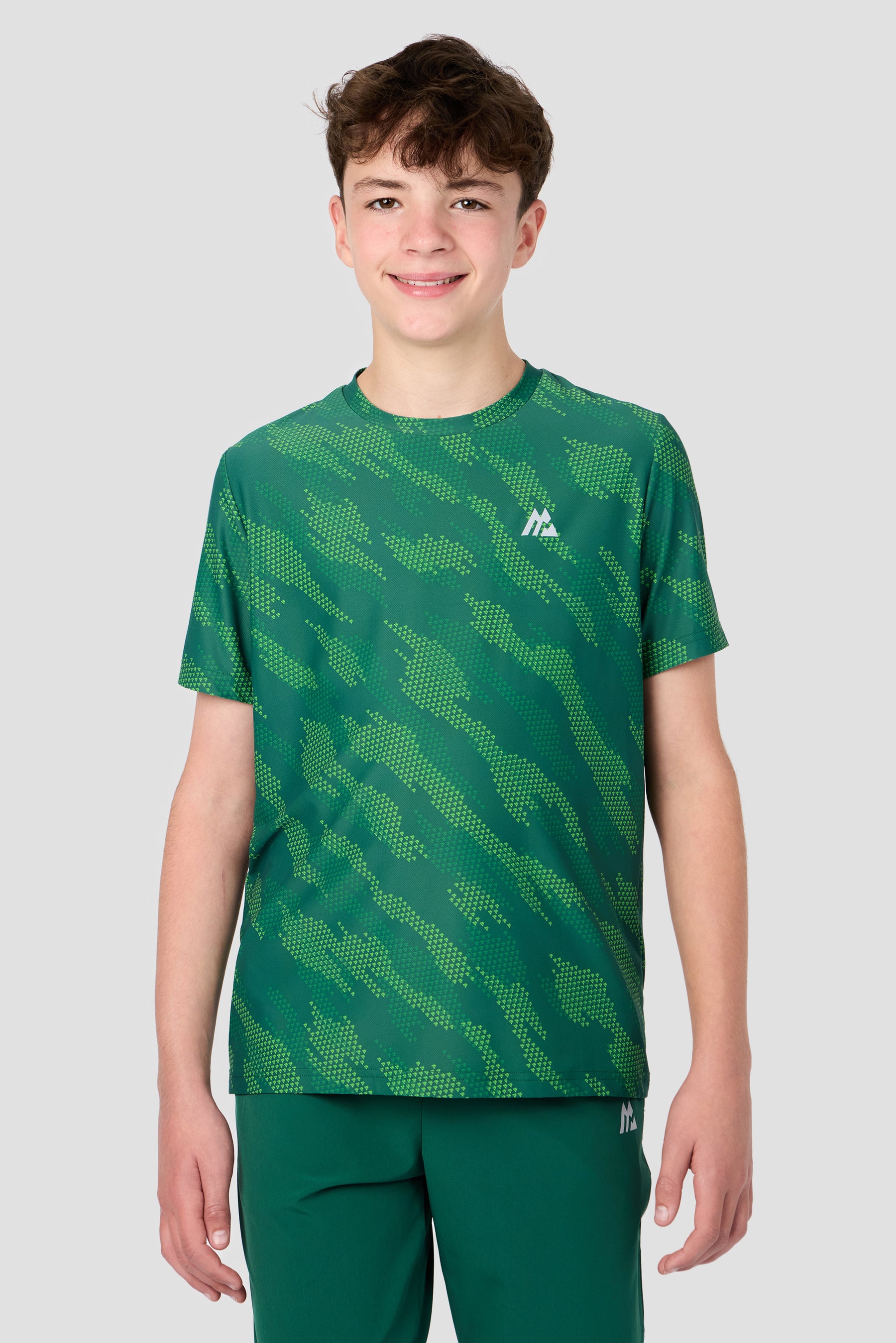 Boys Thera T-Shirt - Evergreen/Sherwood/Neon Green