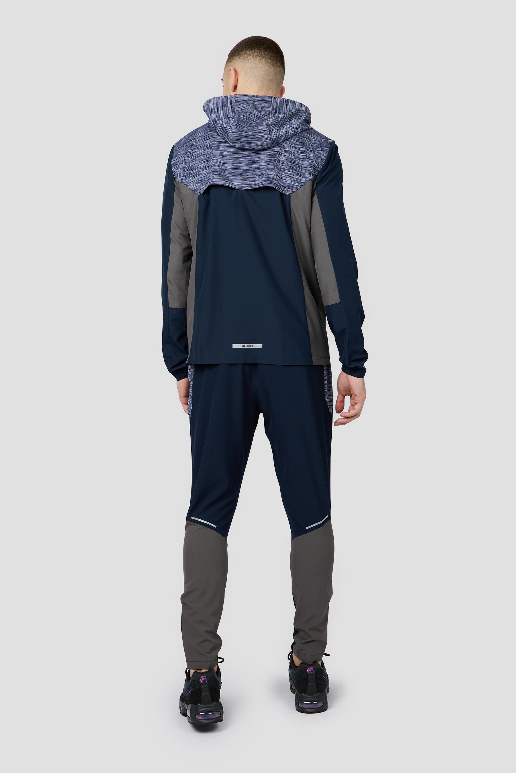 Trail Panel Running Pant - Navy/Grey/Purple Multi